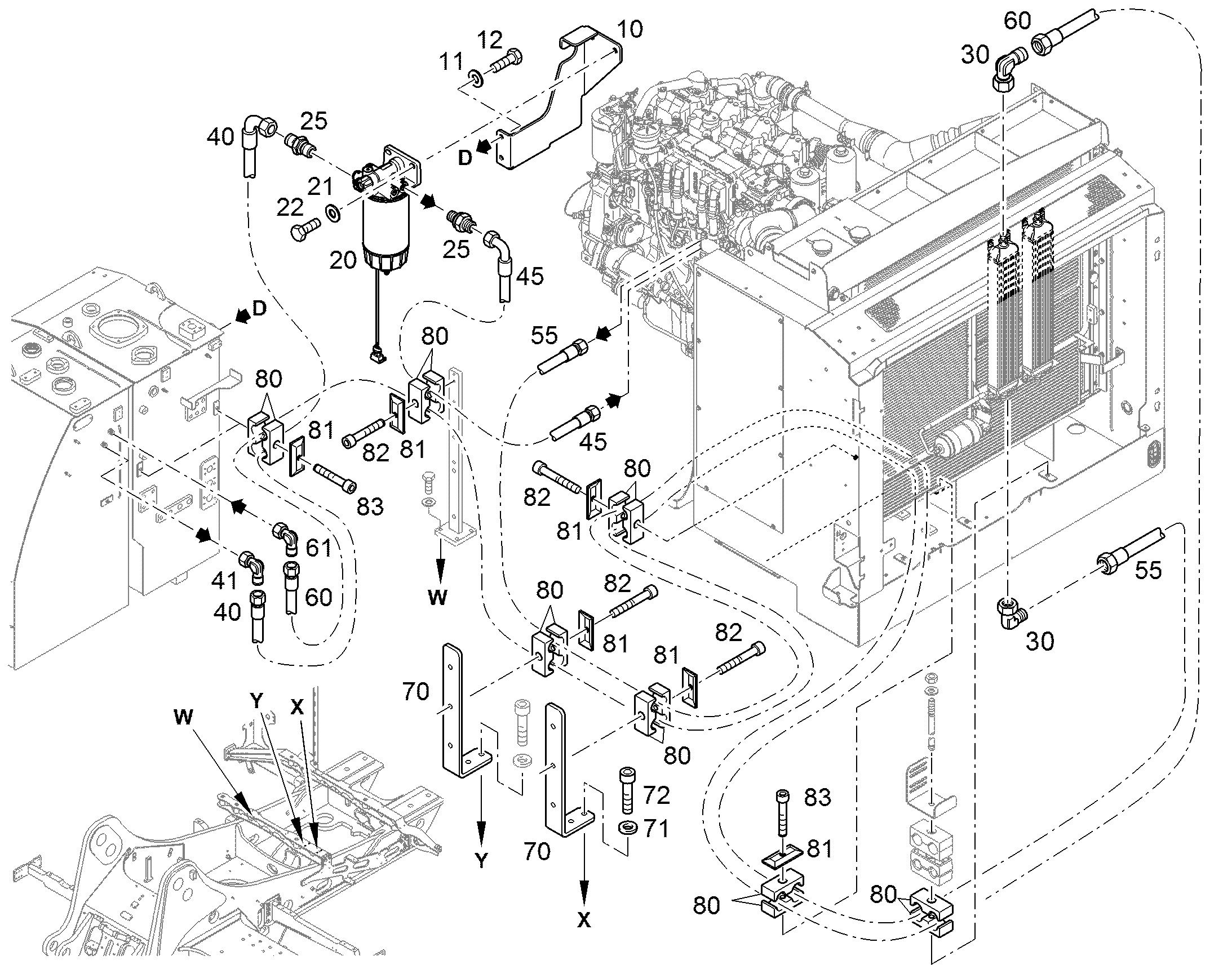 ШЛАНГ ТОПЛИВНЫЙ 12X3550 11836546 LIEBHERR
