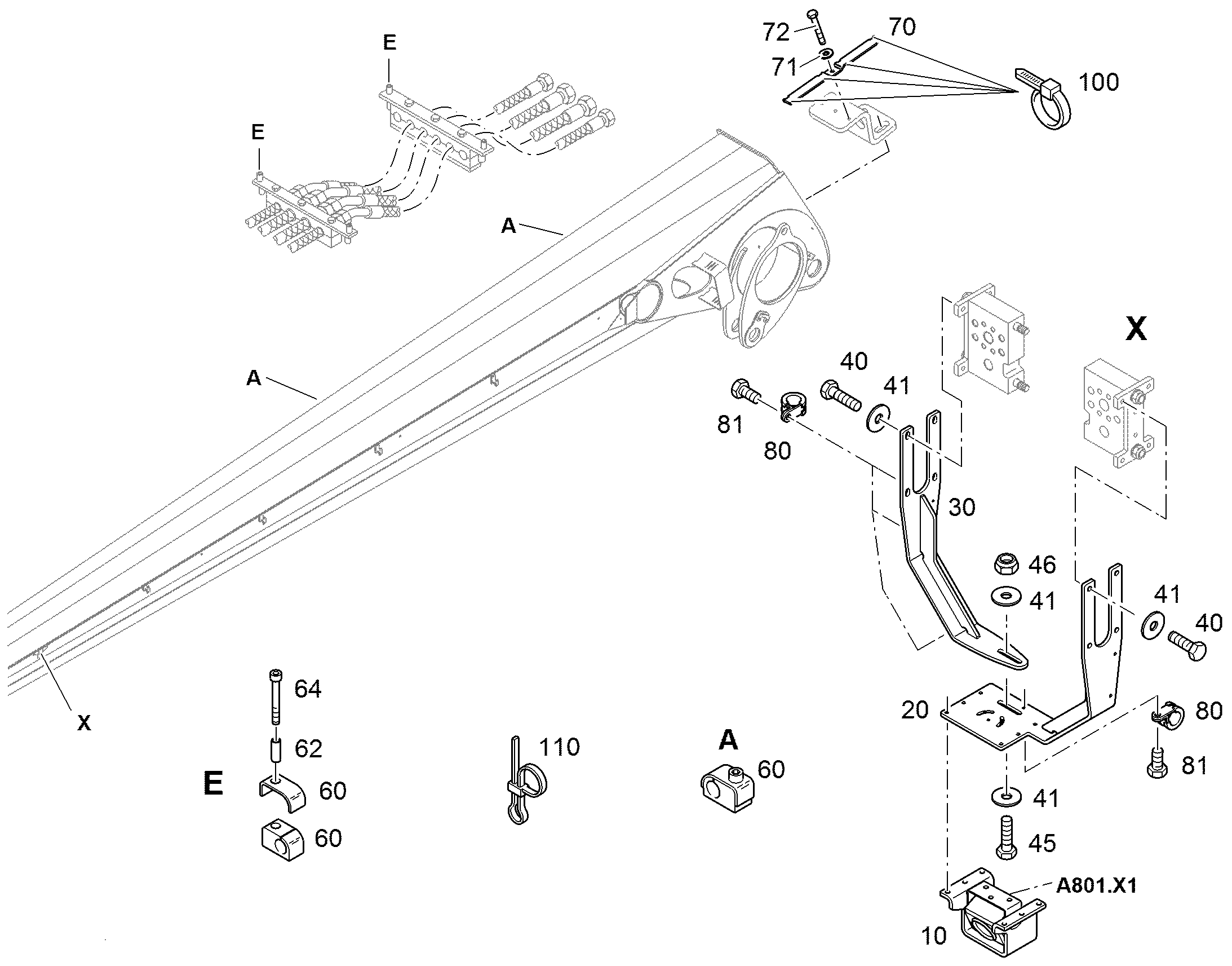 КРОНШТЕЙН КАМЕРЫ 11410009 LIEBHERR