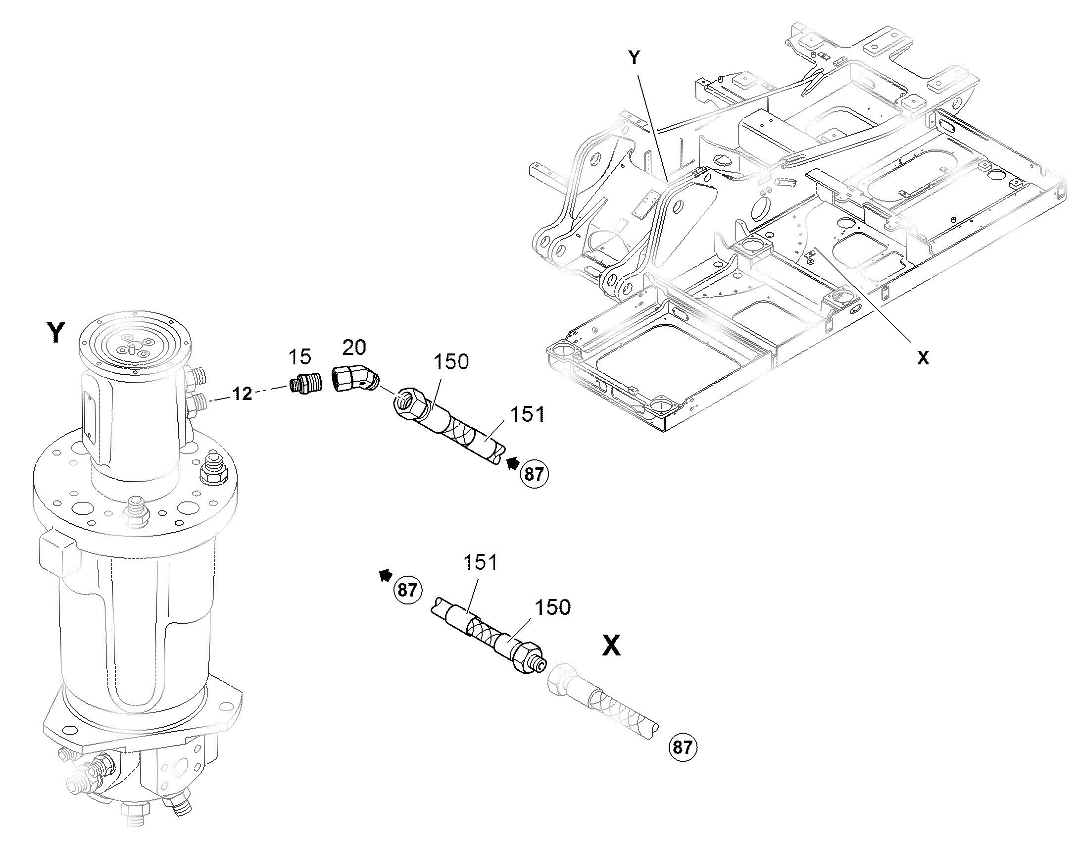 ШЛАНГ 10X1000 11000681 LIEBHERR