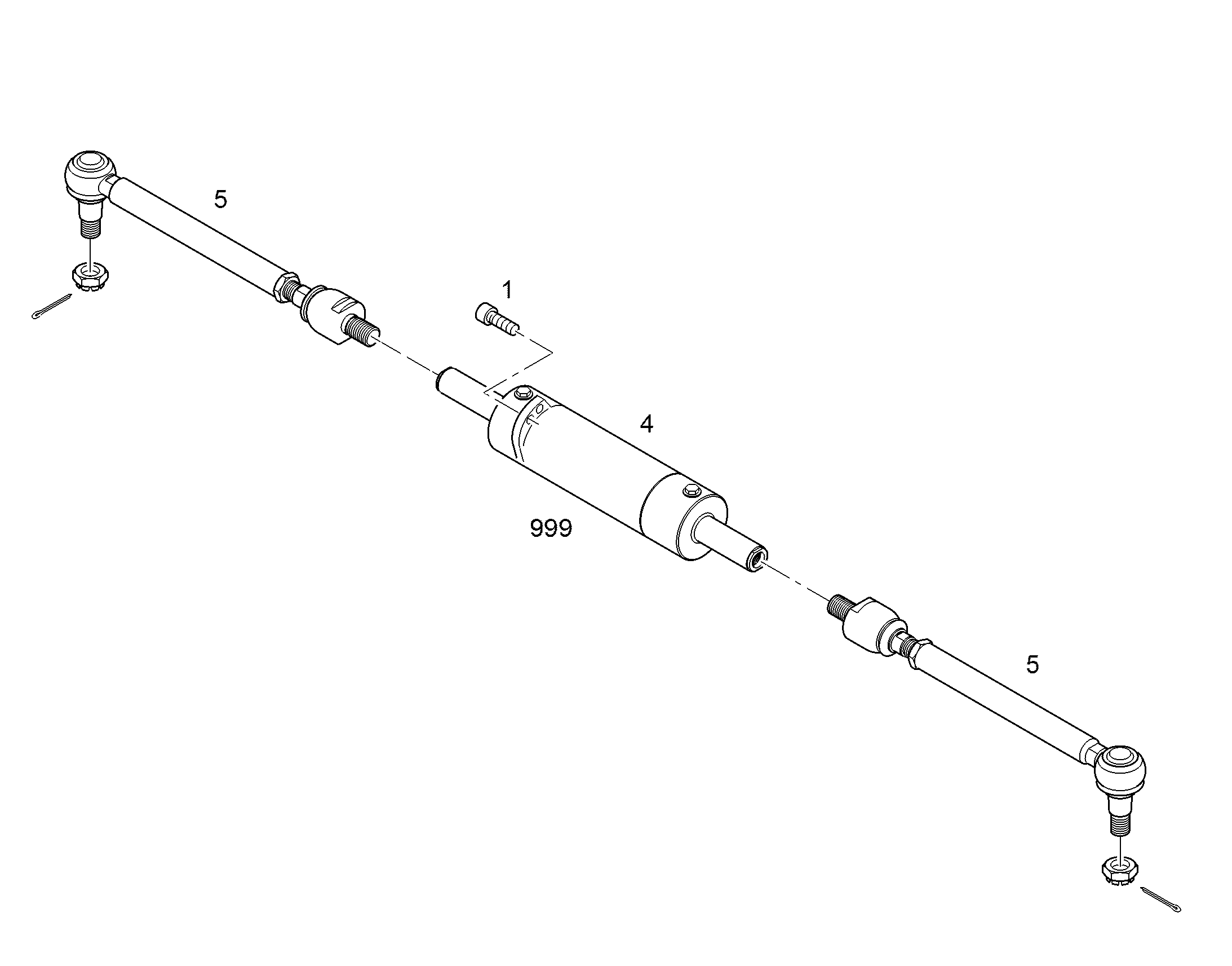 ШАРНИРНАЯ РУЛЕВАЯ ТЯГА 10663365 LIEBHERR