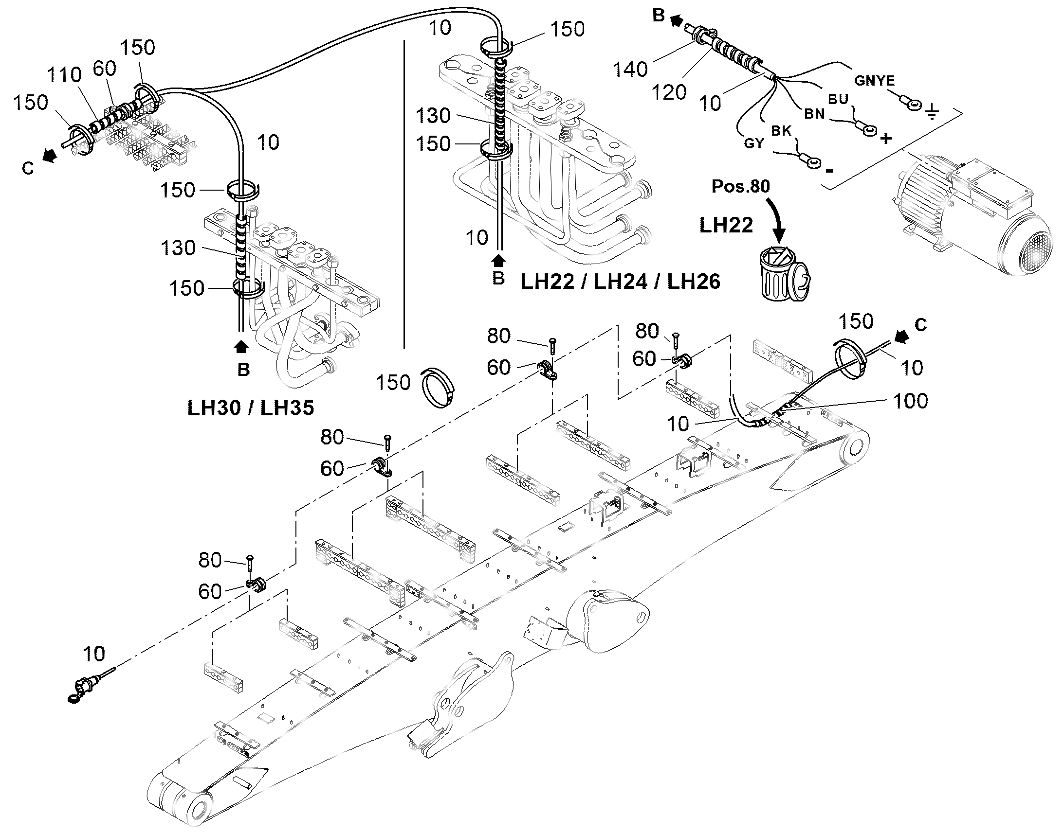 К-Т ПРОВОДОВ - МАГН.УСТР-ВО 16M, DS3 94030063 LIEBHERR