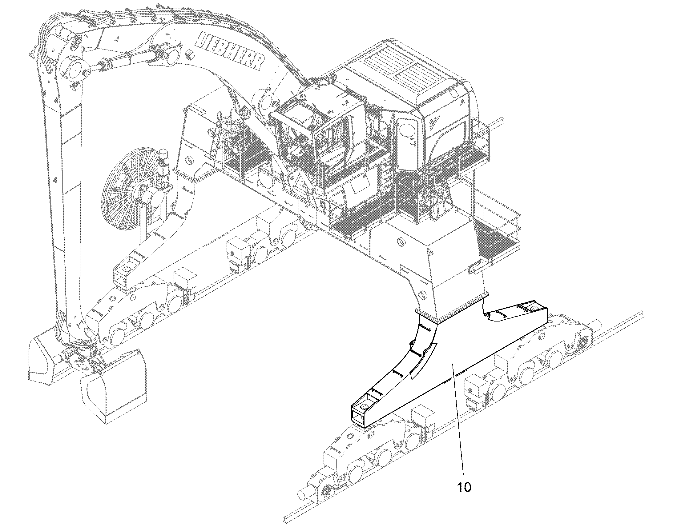 SIDE MEMBER STEEL CONSTR.LEFT 11830365 LIEBHERR