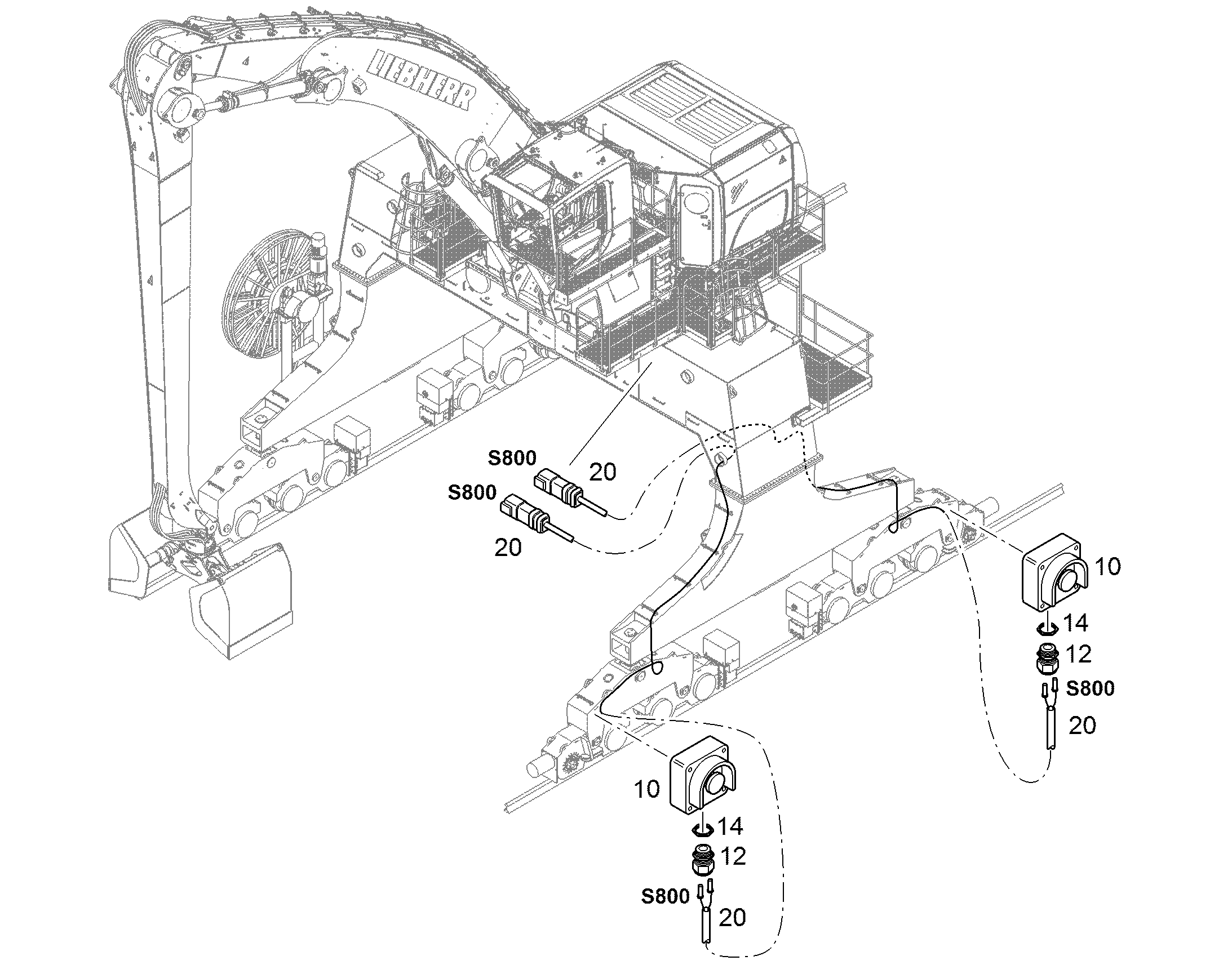 КАБ.КОМПЛ.ПЛЮС.ПИТАНИЕ РЕЛЕ UW-LH120 11388256 LIEBHERR
