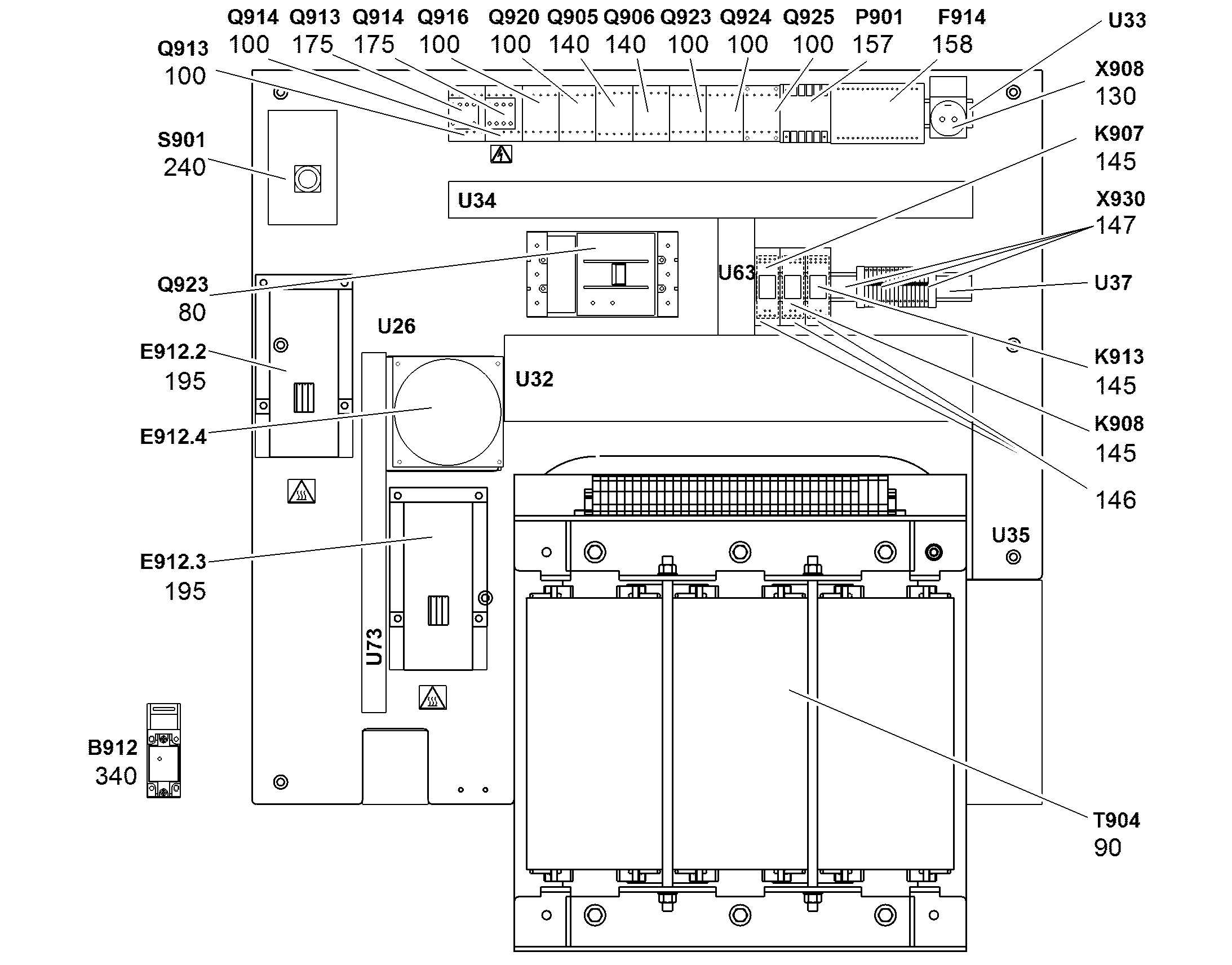 ТРАНСФОРМАТОР 50kVA 10192218 LIEBHERR