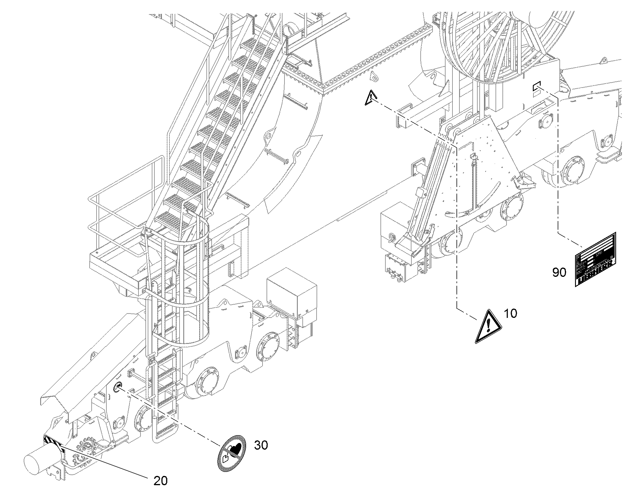 ЗНАК ЗАПРЕЩАЮЩИЙ HERZSCHRITTMACHER Ø100mm 11820770 LIEBHERR
