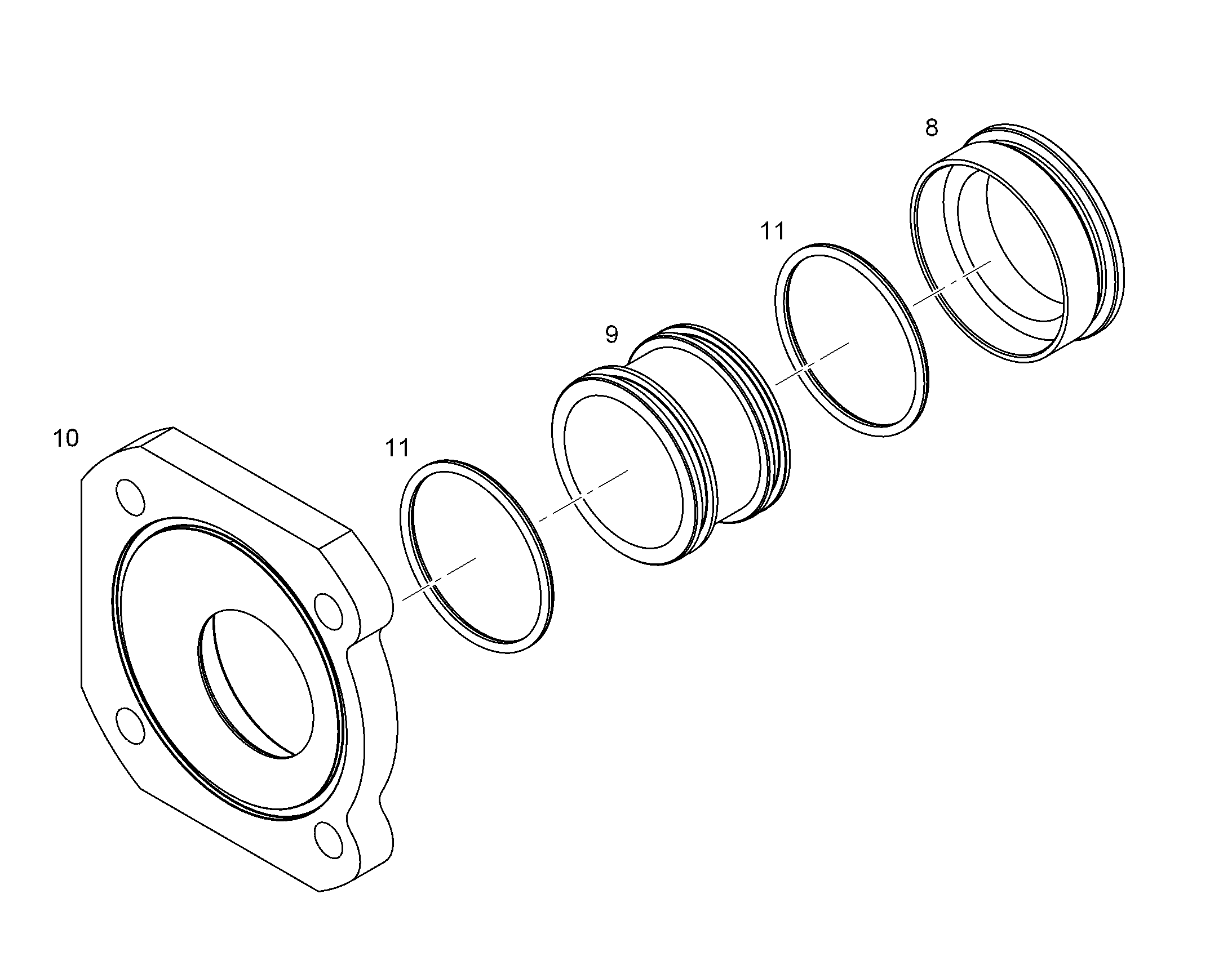 ОБОЙМА УПЛОТНИТЕЛЯ 10147201 LIEBHERR