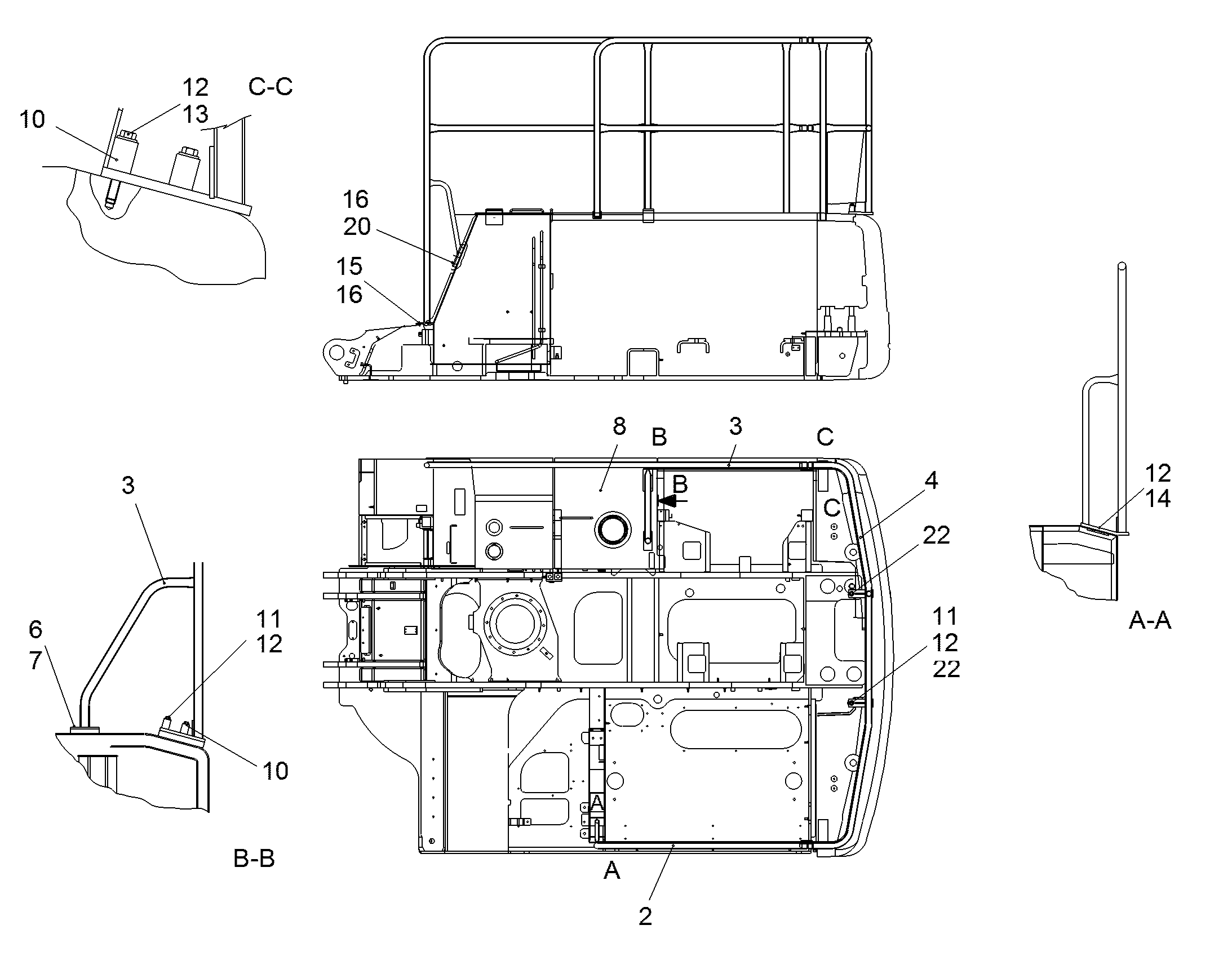 ПЕРИЛА 10357191 LIEBHERR