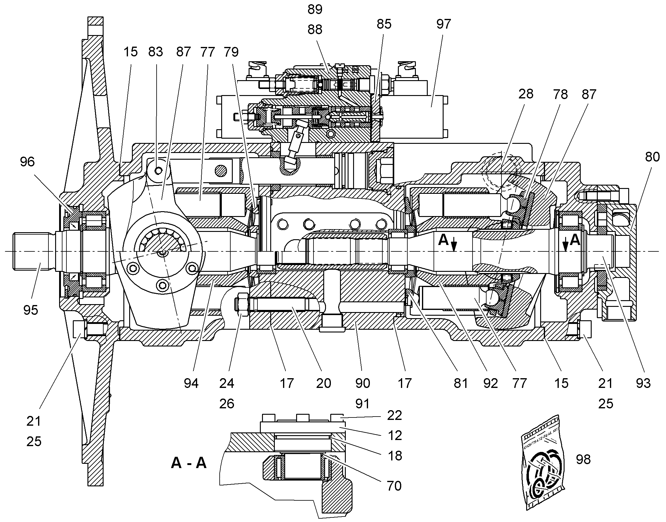 РЕМКОМЛЕКТ,КОРПУС ПОДСОЕДИНЕНИ NG 100 9073193 LIEBHERR