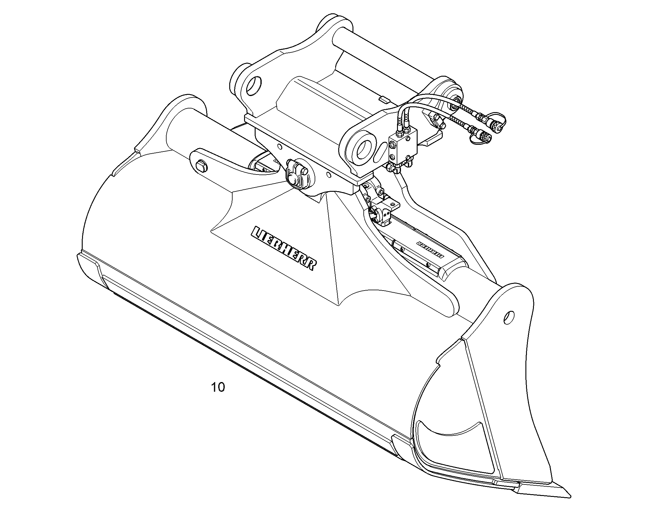 KОВШ ПОВОРОТНЫЙ XHD 1600mm 0,8m³ 94067743 LIEBHERR