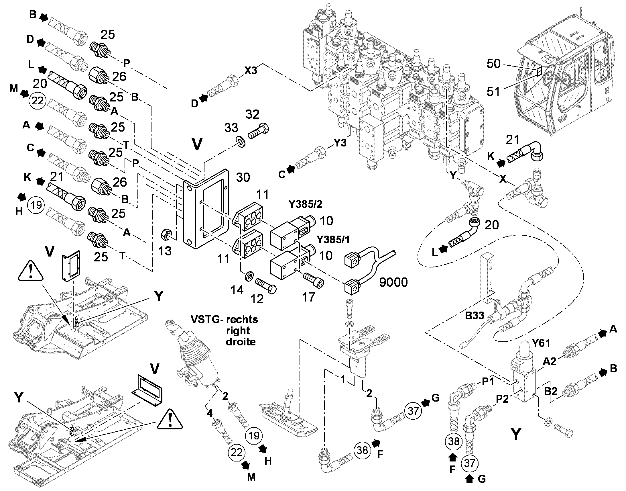 ТАБЛИЧКА СИМВОЛОВ ОБСЛУЖИВАНИЯ 297mmX120mm 9286699 LIEBHERR
