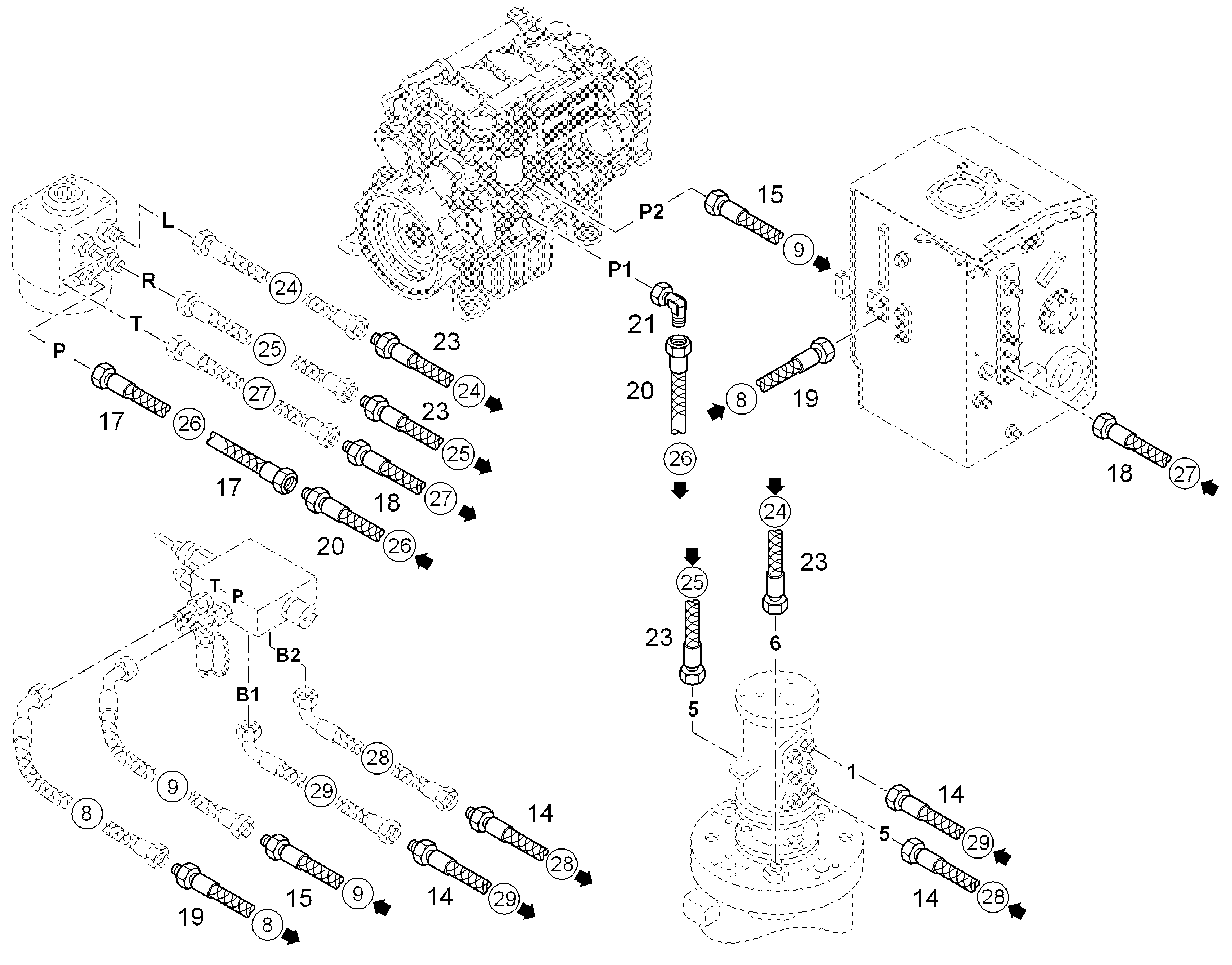 ШЛАНГ 10X350 10410218 LIEBHERR