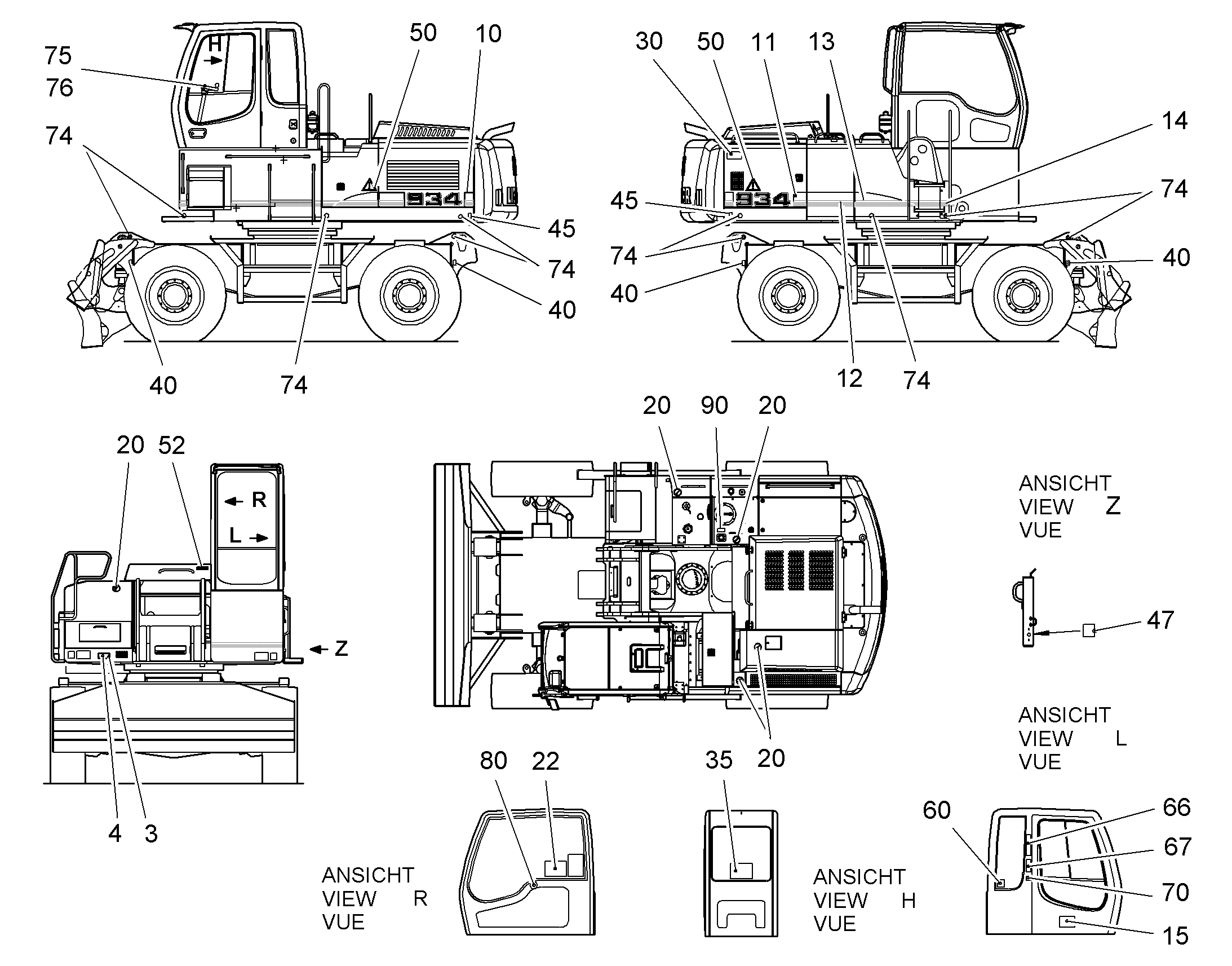 ТАБЛИЧКИ АМЕРИКА 94003276 LIEBHERR