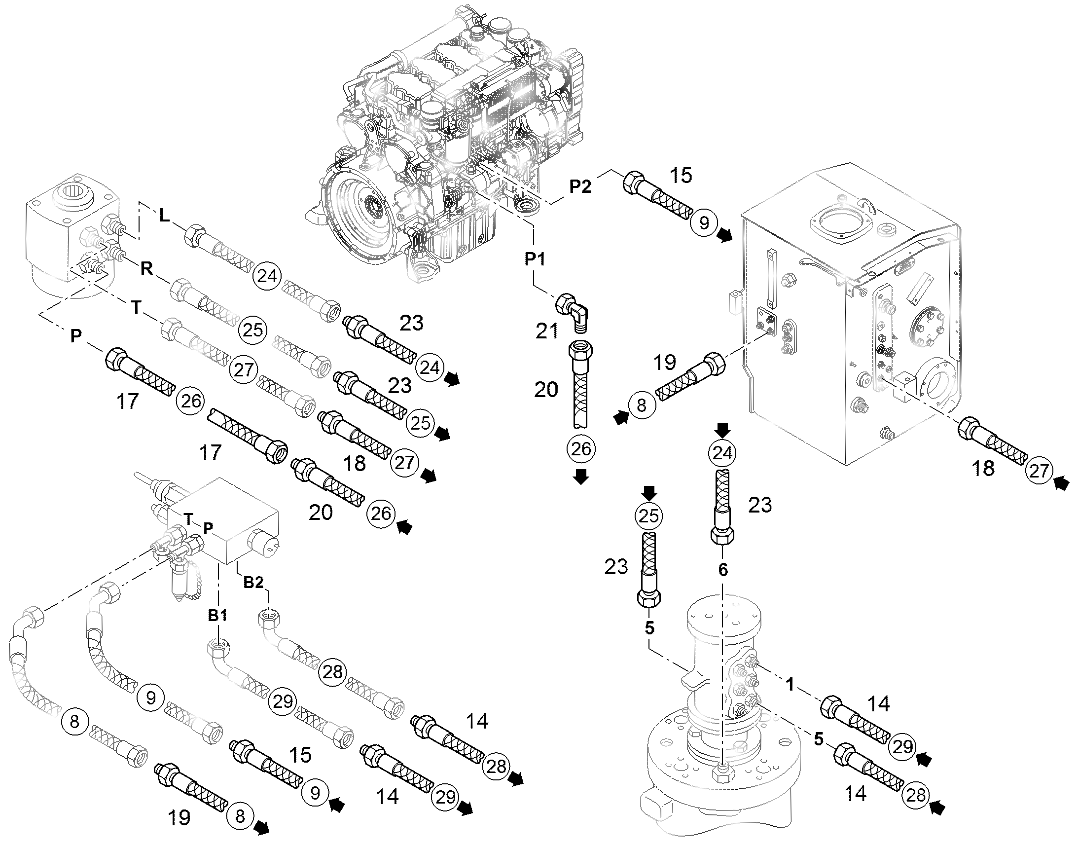 ШЛАНГ 10X1500 10300837 LIEBHERR