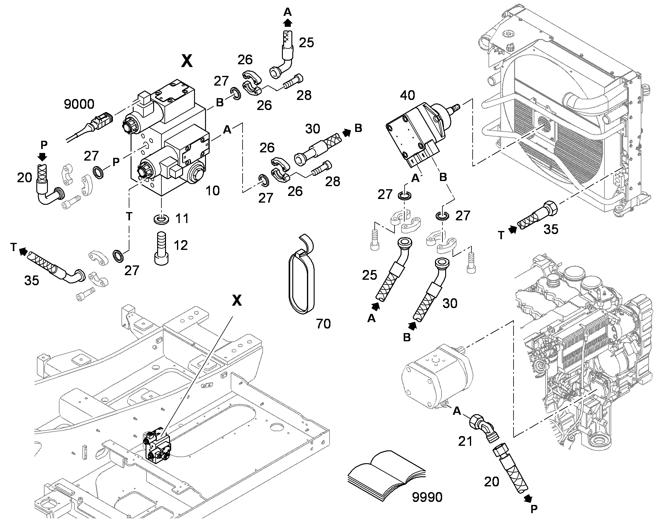 БЛОК КЛАПАНОВ 3 VENTILE ELEKTRISCH 10413196 LIEBHERR