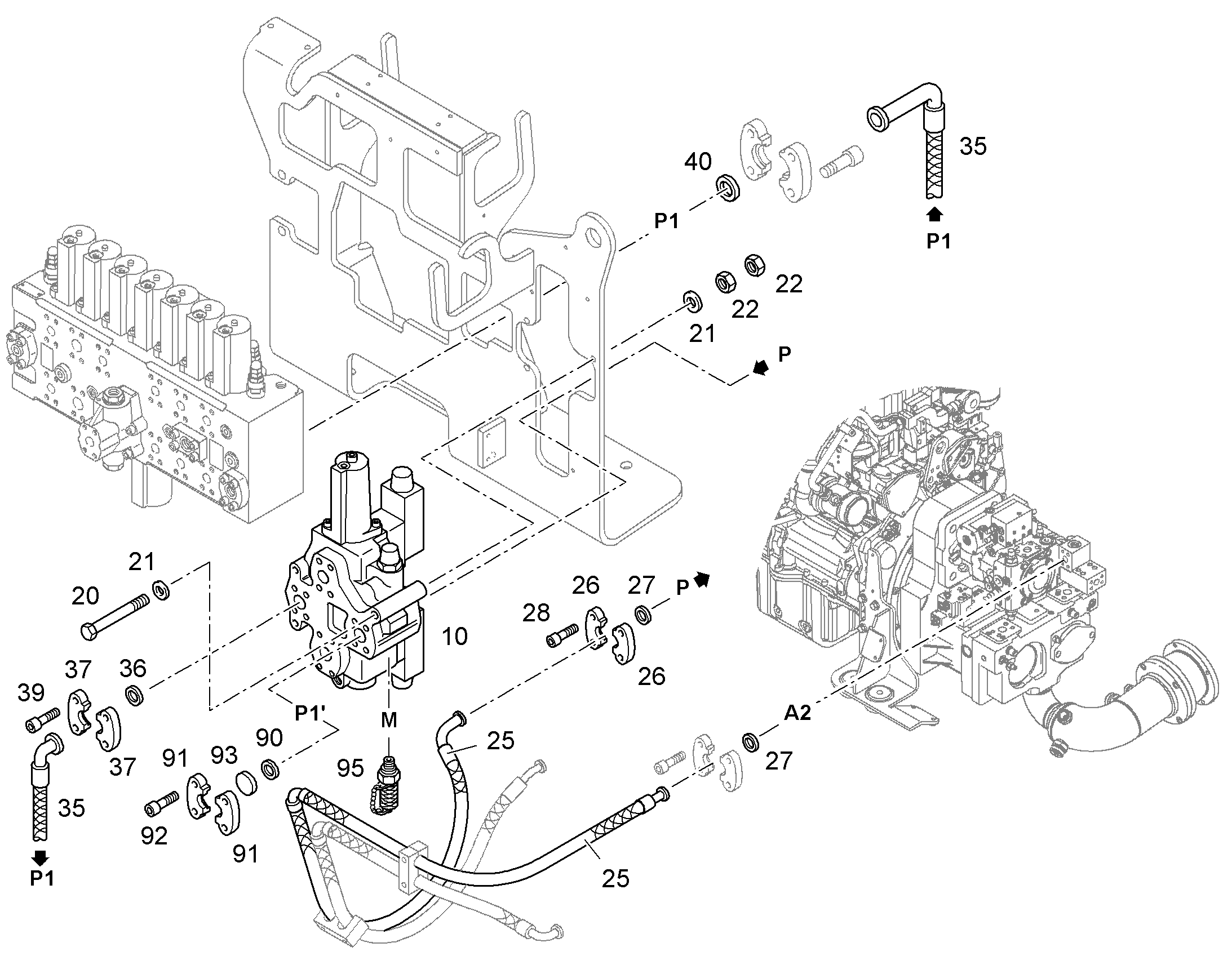 ШЛАНГ 25X1050 10424642 LIEBHERR