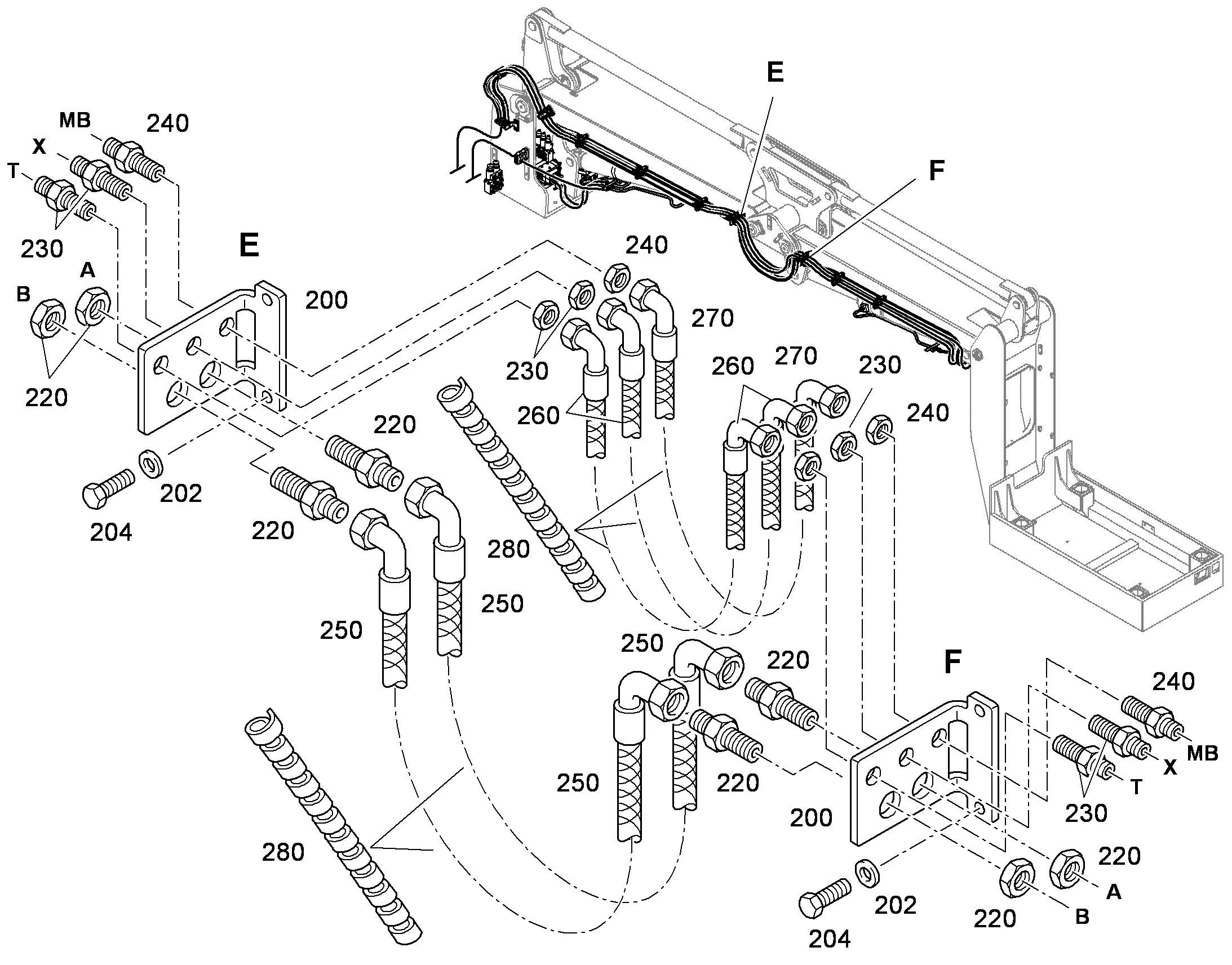 ШЛАНГ УПРАВЛЕНИЯ 8X1450 10427983 LIEBHERR