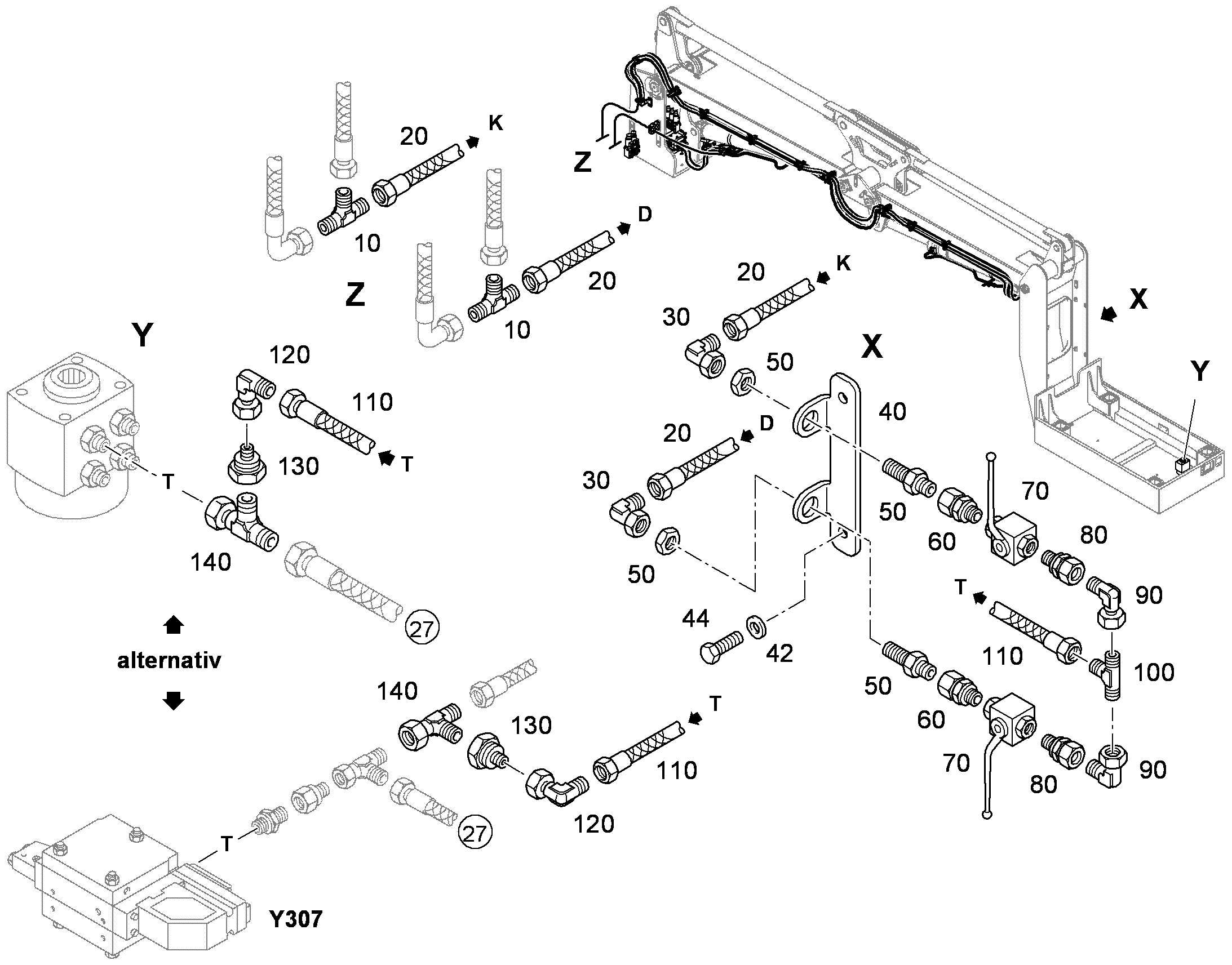 ШЛАНГ 6X11000 10423510 LIEBHERR