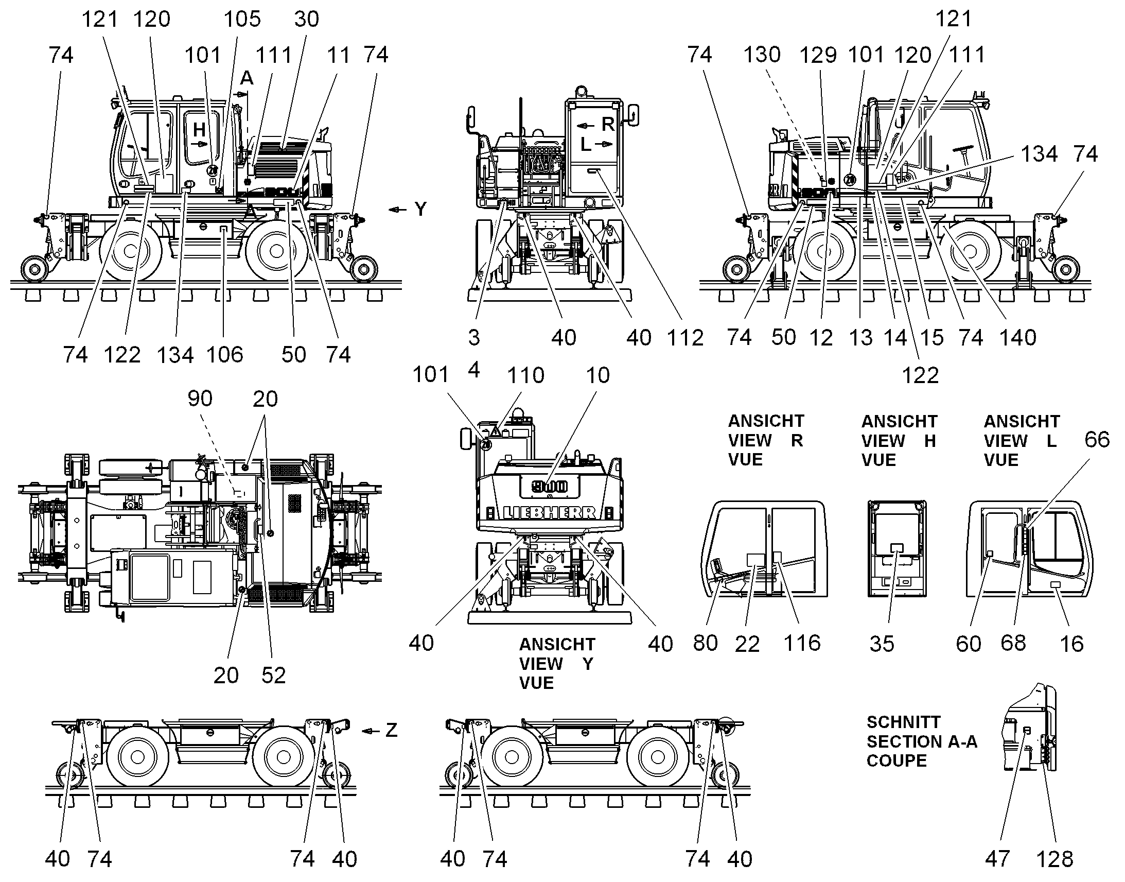 НАКЛЕЙКА 940,5mmX64,6mm 9626341 LIEBHERR