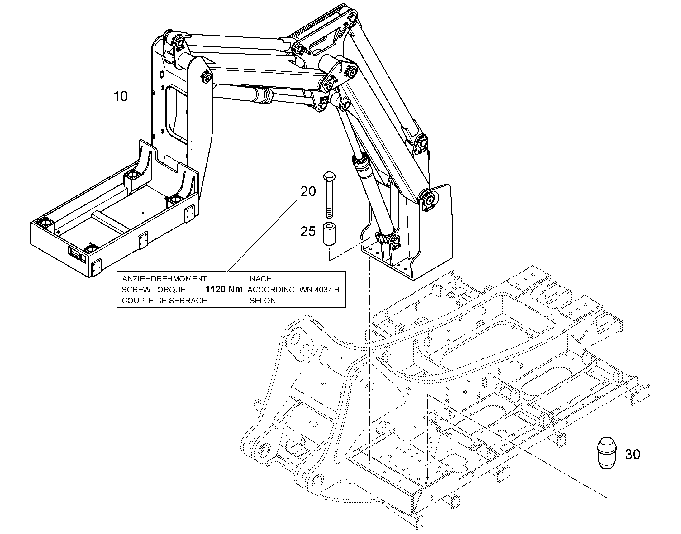 МЕХАНИЗМ ПОДЪЕМА КАБИНЫ 10347109 LIEBHERR