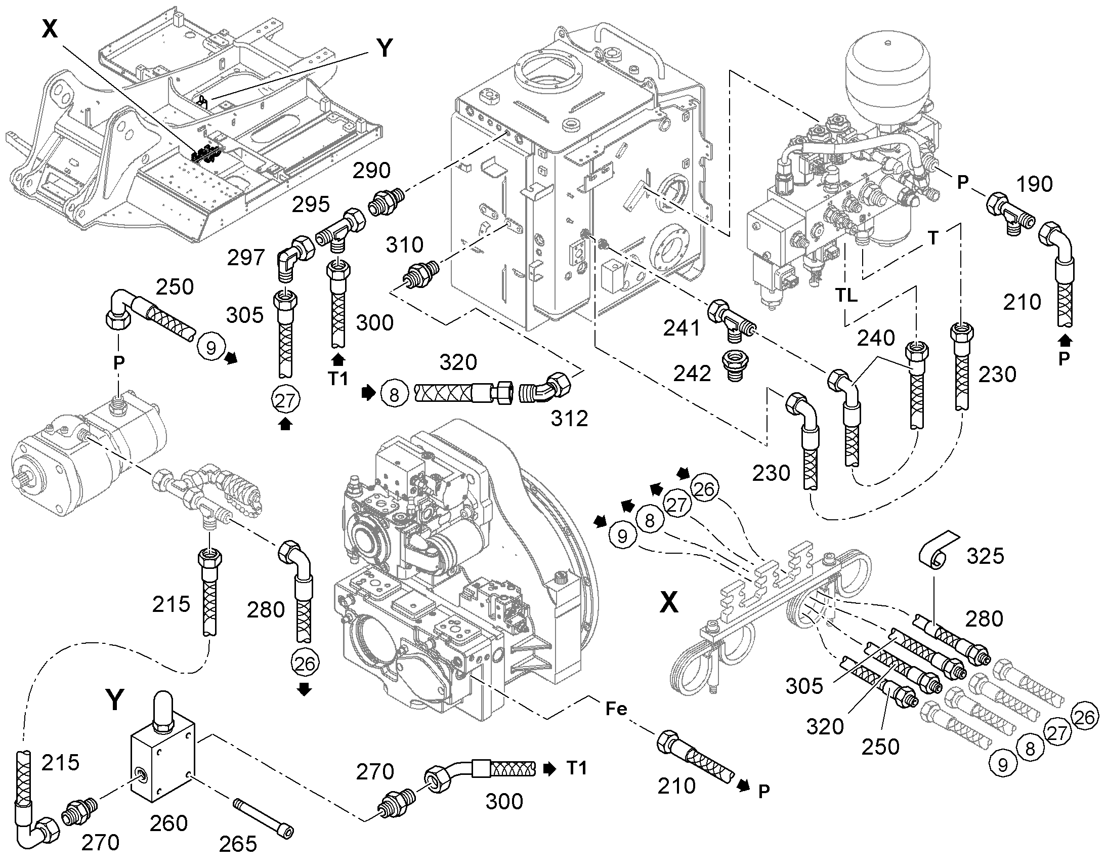 ШЛАНГ 12X1400 7404803 LIEBHERR