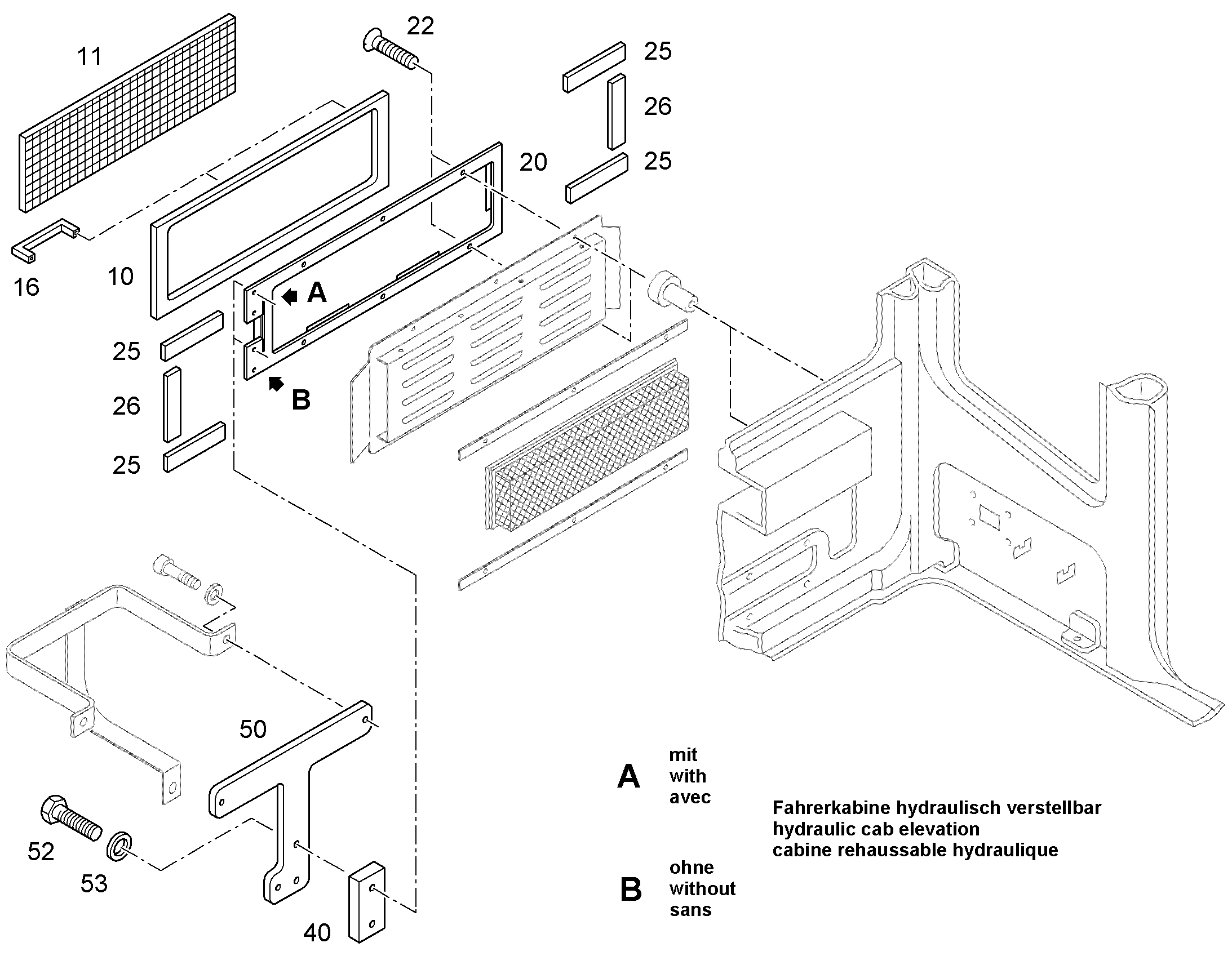 ПРОМЕЖУТОЧНАЯ ПЛАНКА 9636482 LIEBHERR
