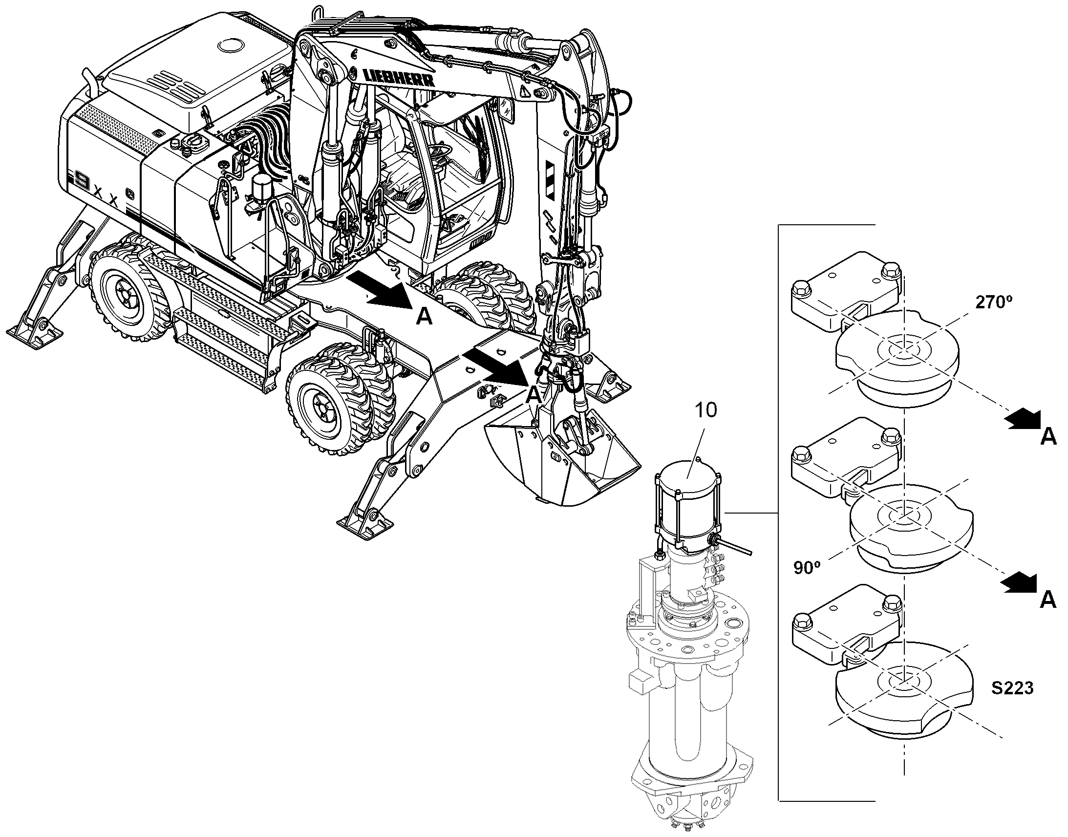 Э-КОНТАКТНОЕ КОЛЬЦО 9-ЭЛЕМ. 9599894 LIEBHERR