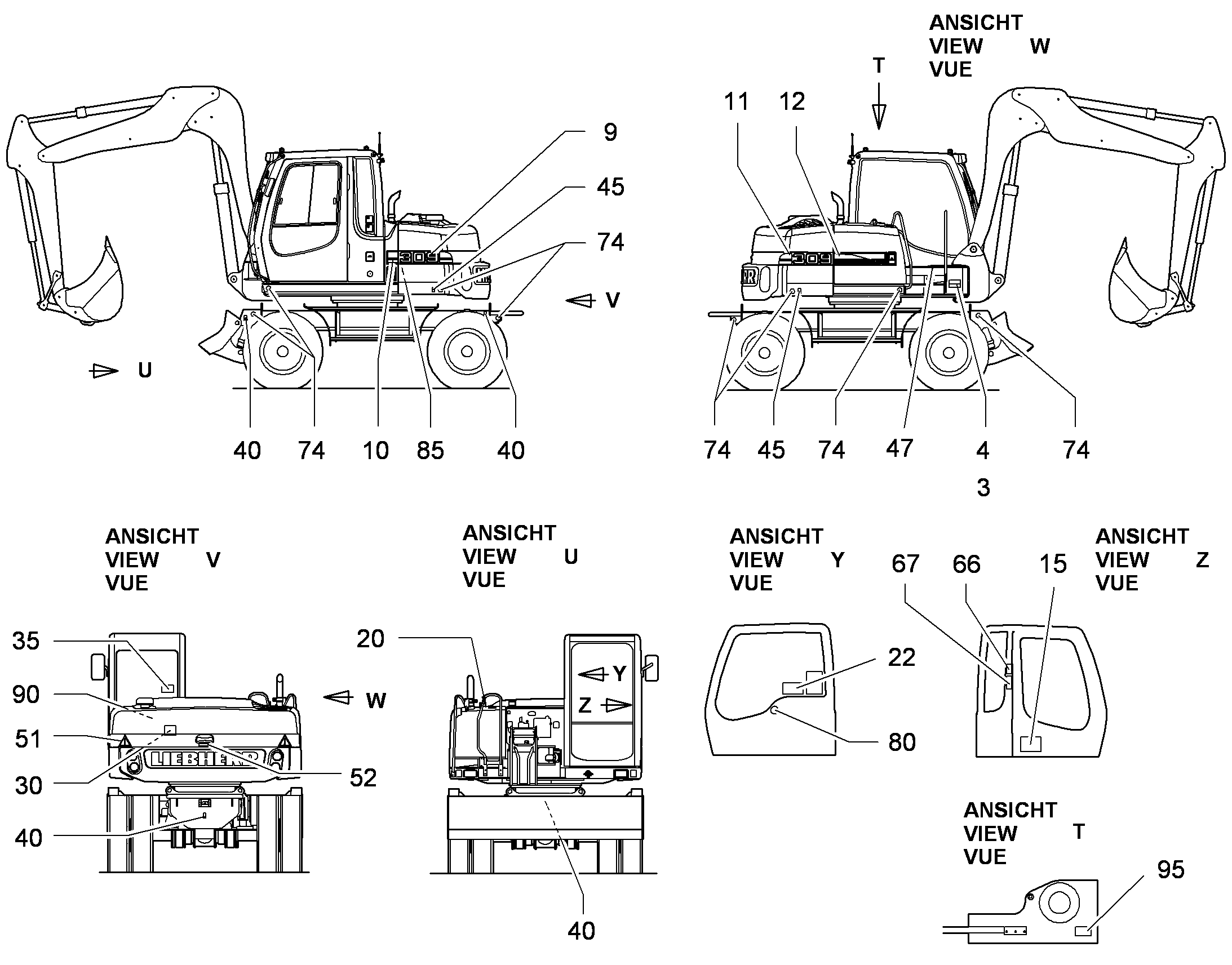 НАКЛЕЙКА СЛЕВА 135mmX140mm 9624792 LIEBHERR