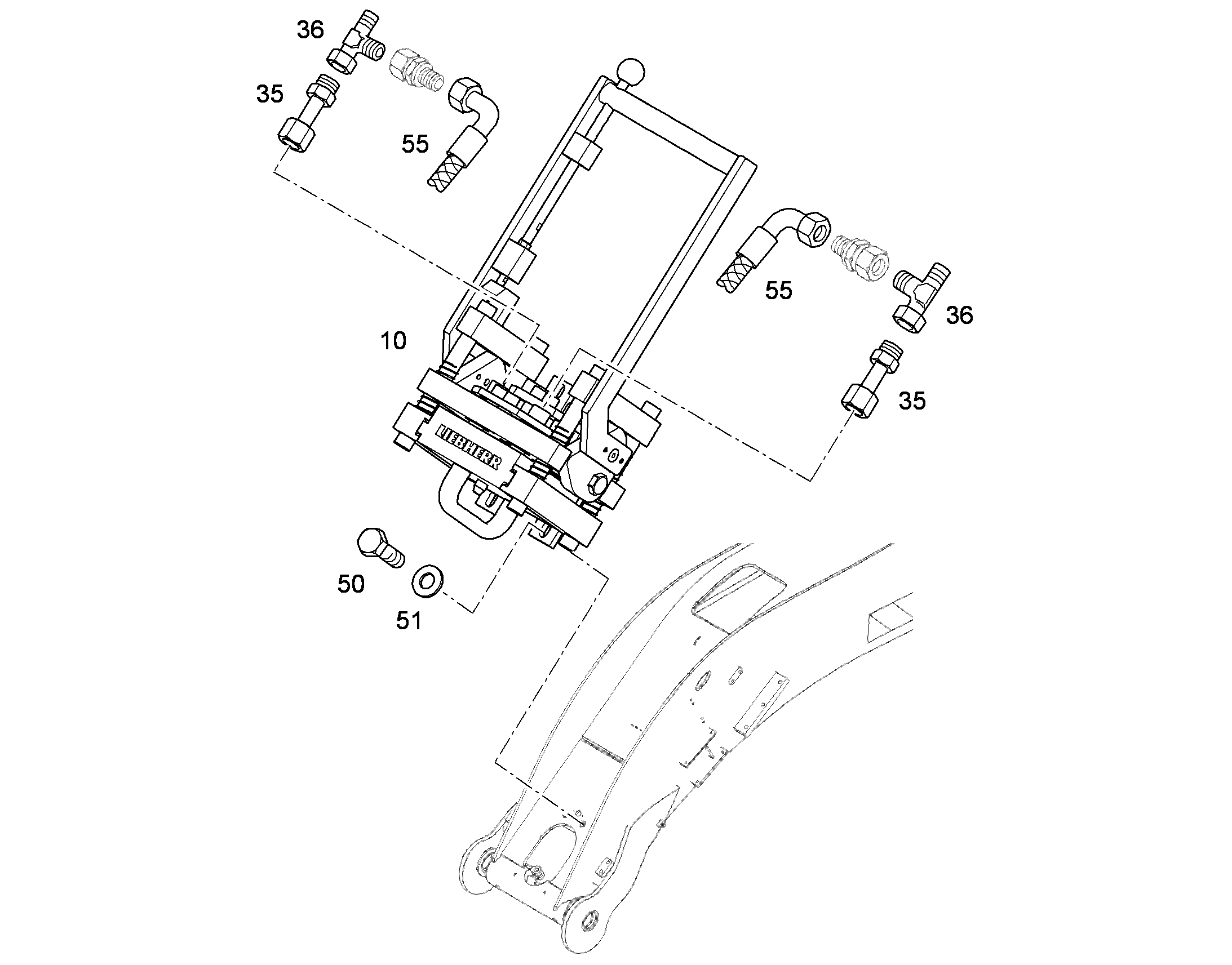 РАСПОРКА 9636868 LIEBHERR