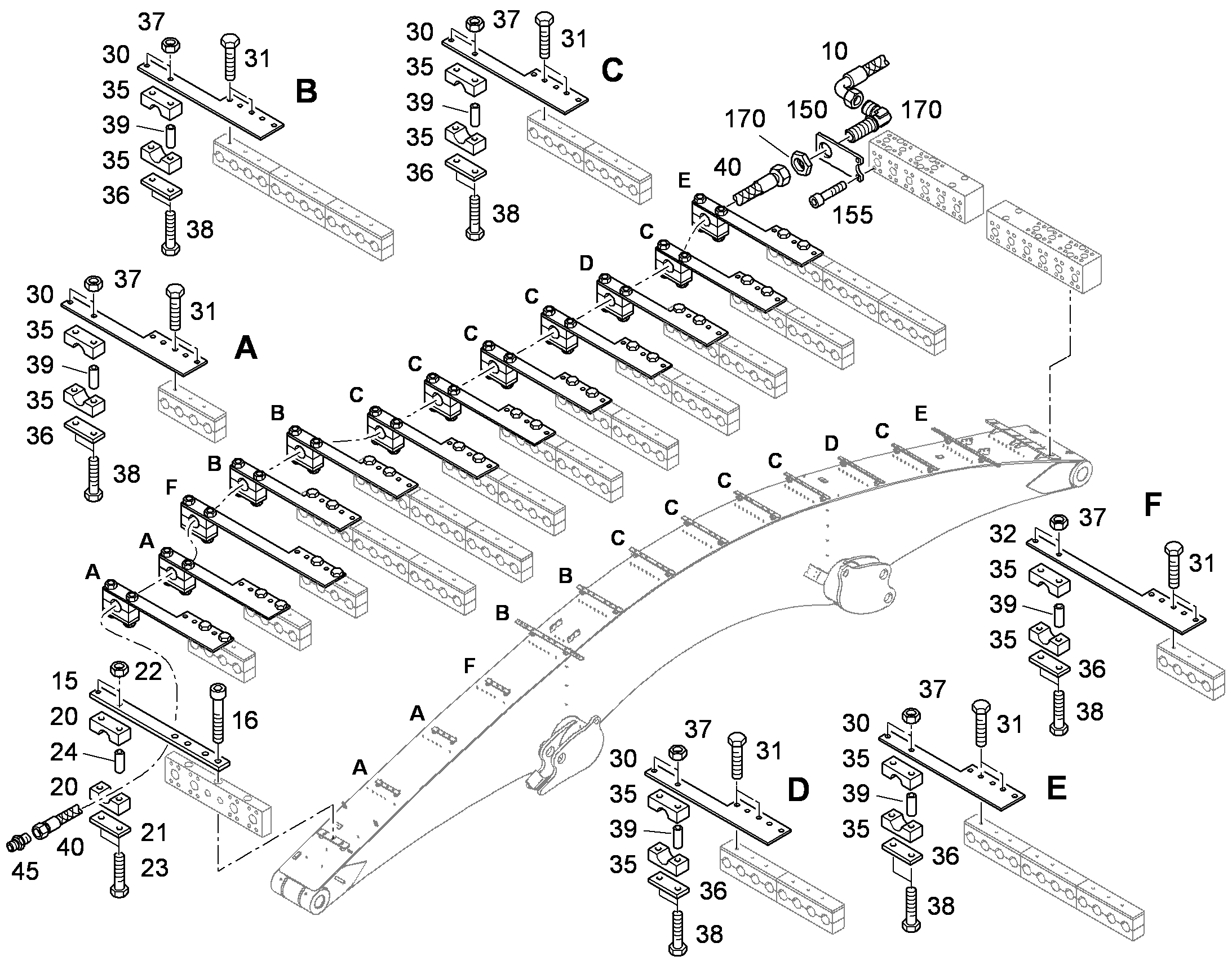 МОНТАЖНЫЕ ЧАСТИ ШАССИ 9639135 LIEBHERR
