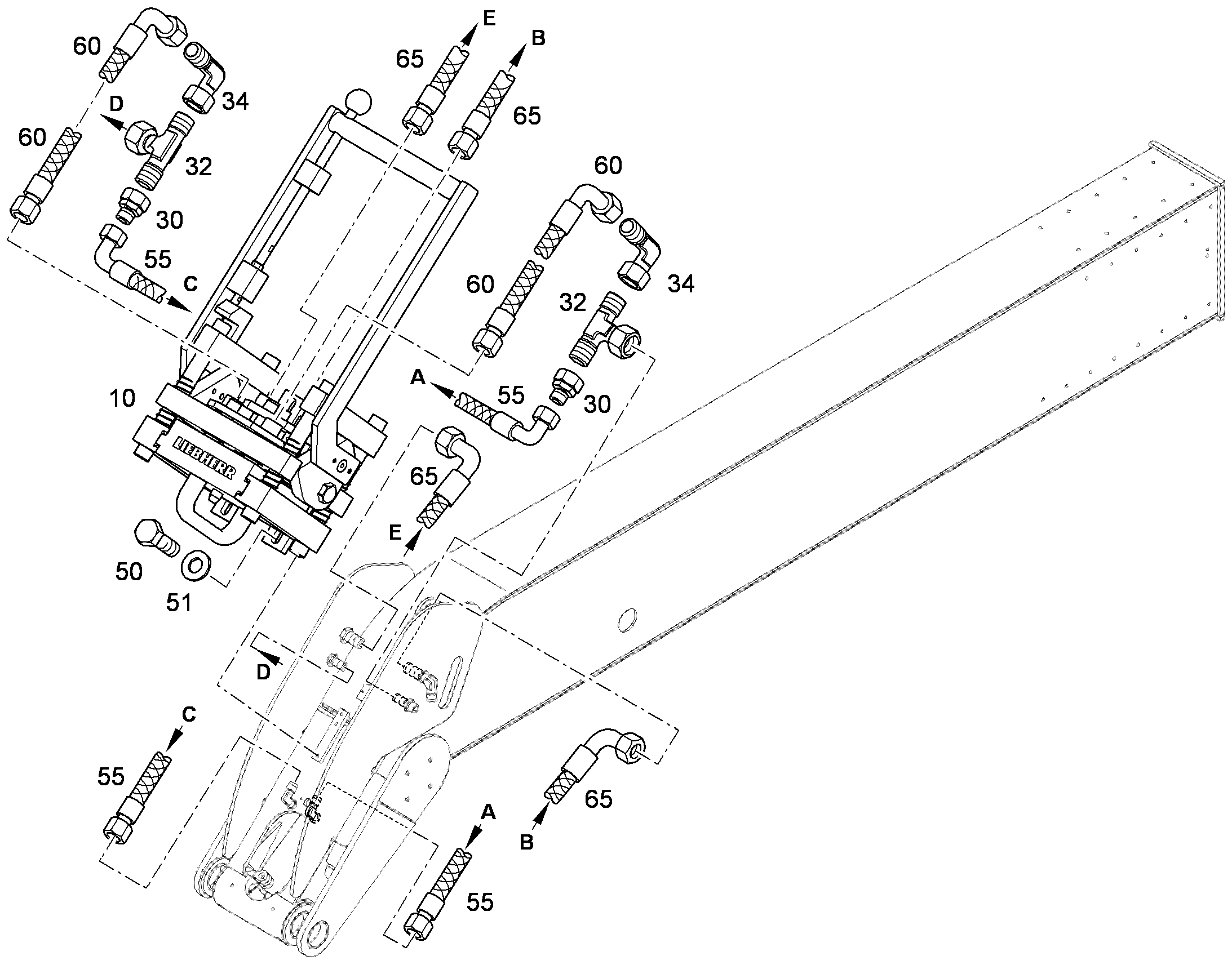 ШЛАНГ 20X250 10449306 LIEBHERR