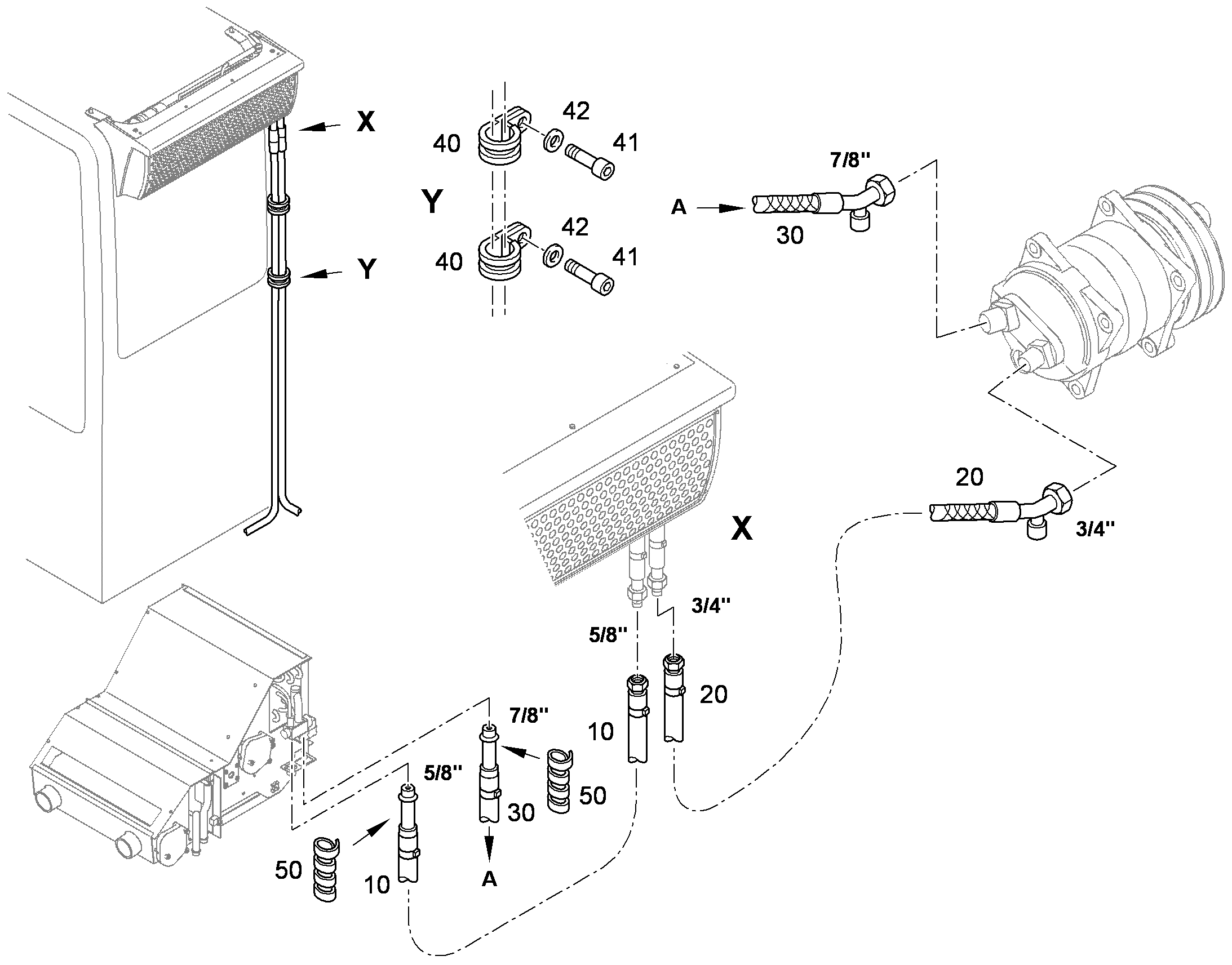 ШЛАНГ КОНДИЦИОНЕРА 12X3600 10450383 LIEBHERR