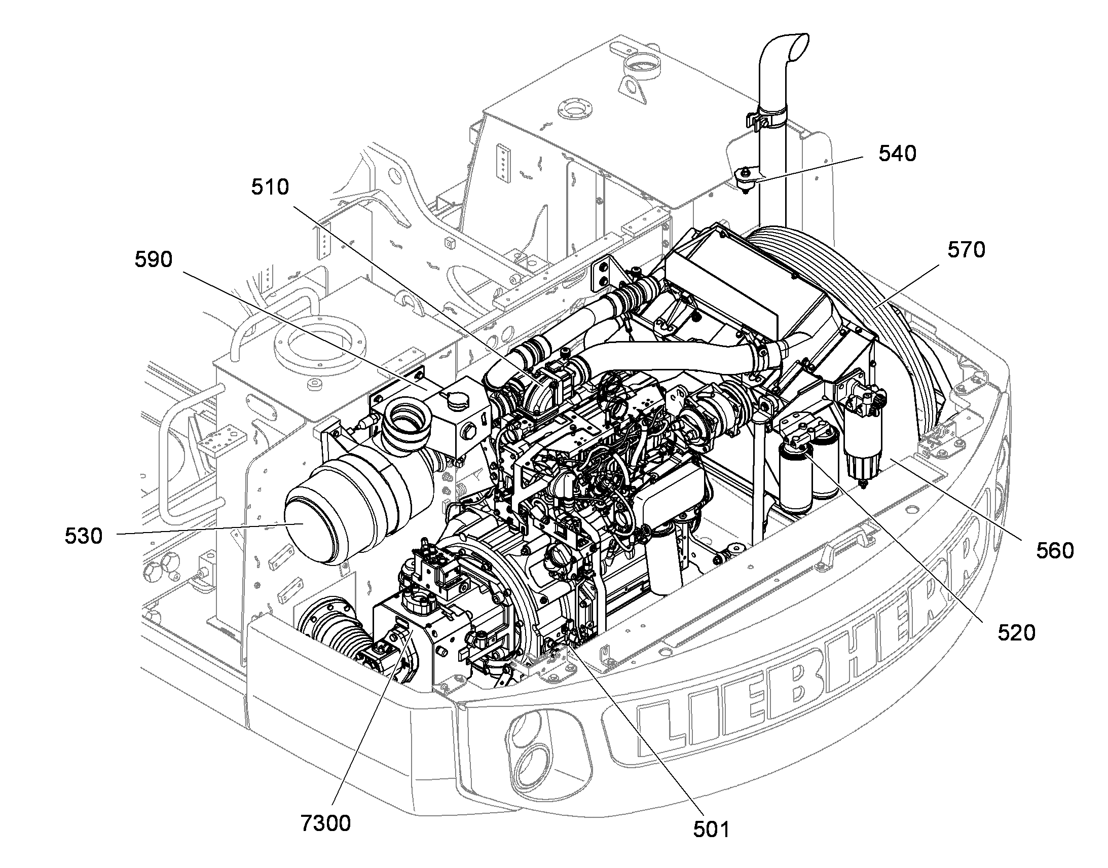 ВЫХЛОПНАЯ СИСТЕМА 9636026 LIEBHERR