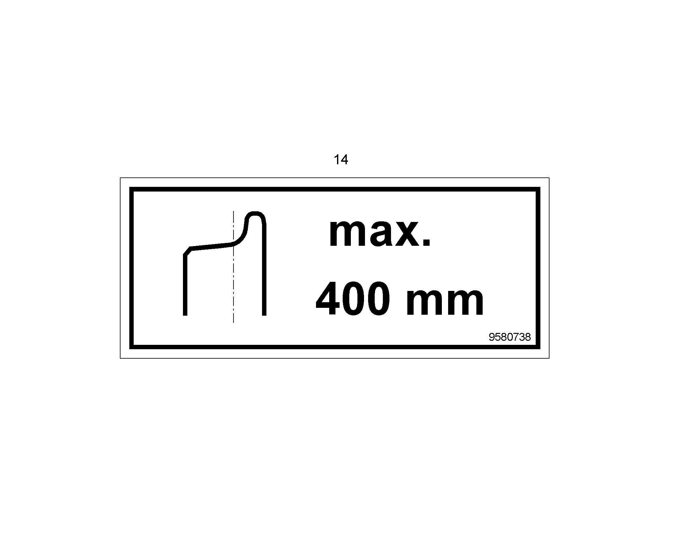 ТАБЛИЧКА 95mmX40mm 9580738 LIEBHERR