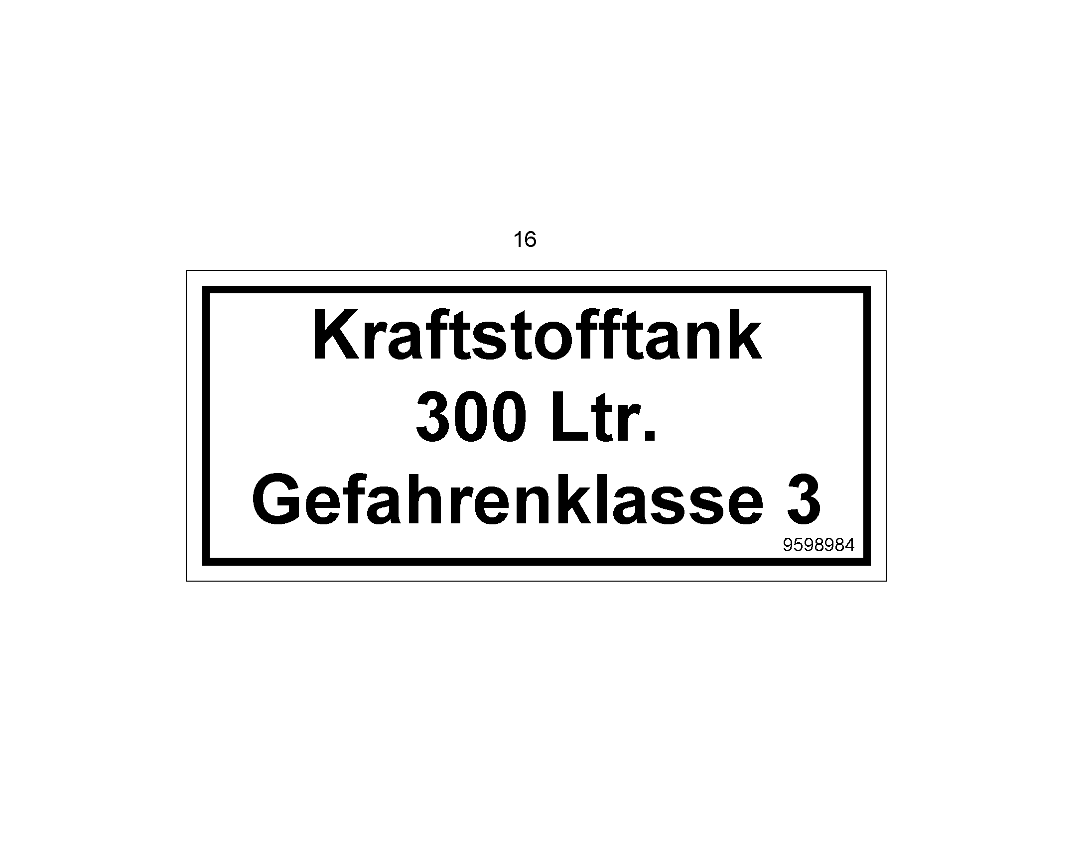 ТАБЛИЧКА KRAFTSTOFFTANK 90mmX40mm 9598984 LIEBHERR