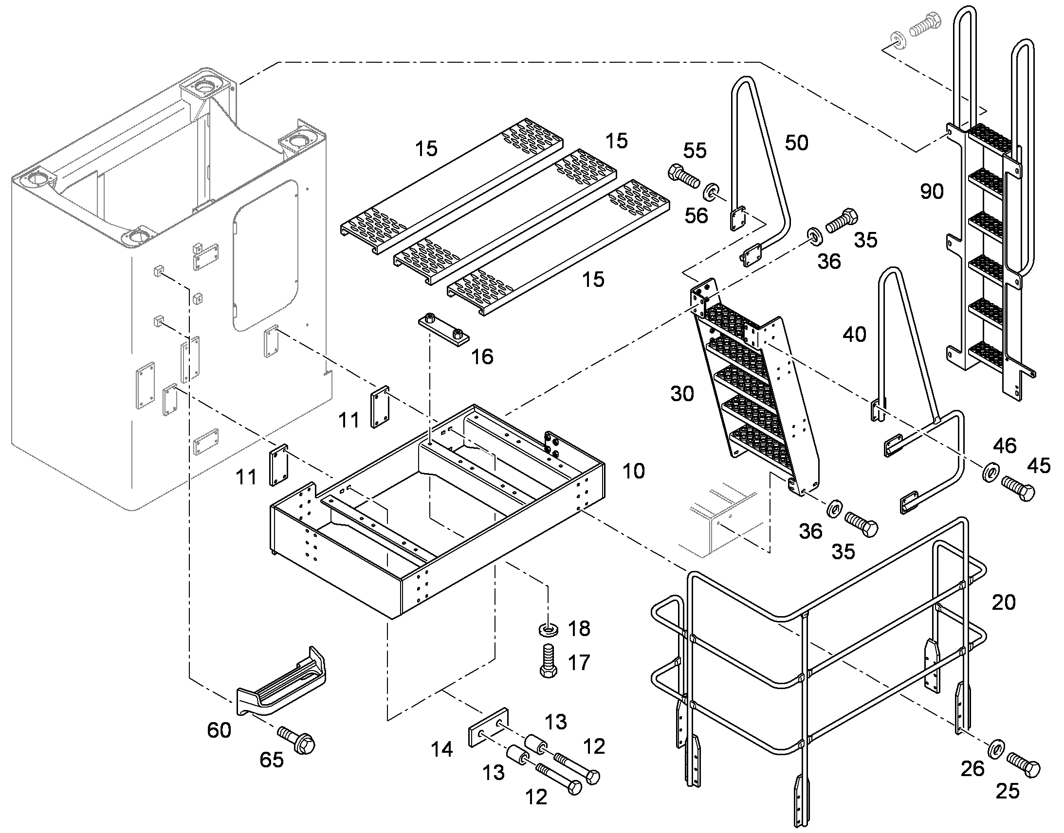 ПРОМЕЖУТОЧНАЯ ПЛАНКА 9639650 LIEBHERR