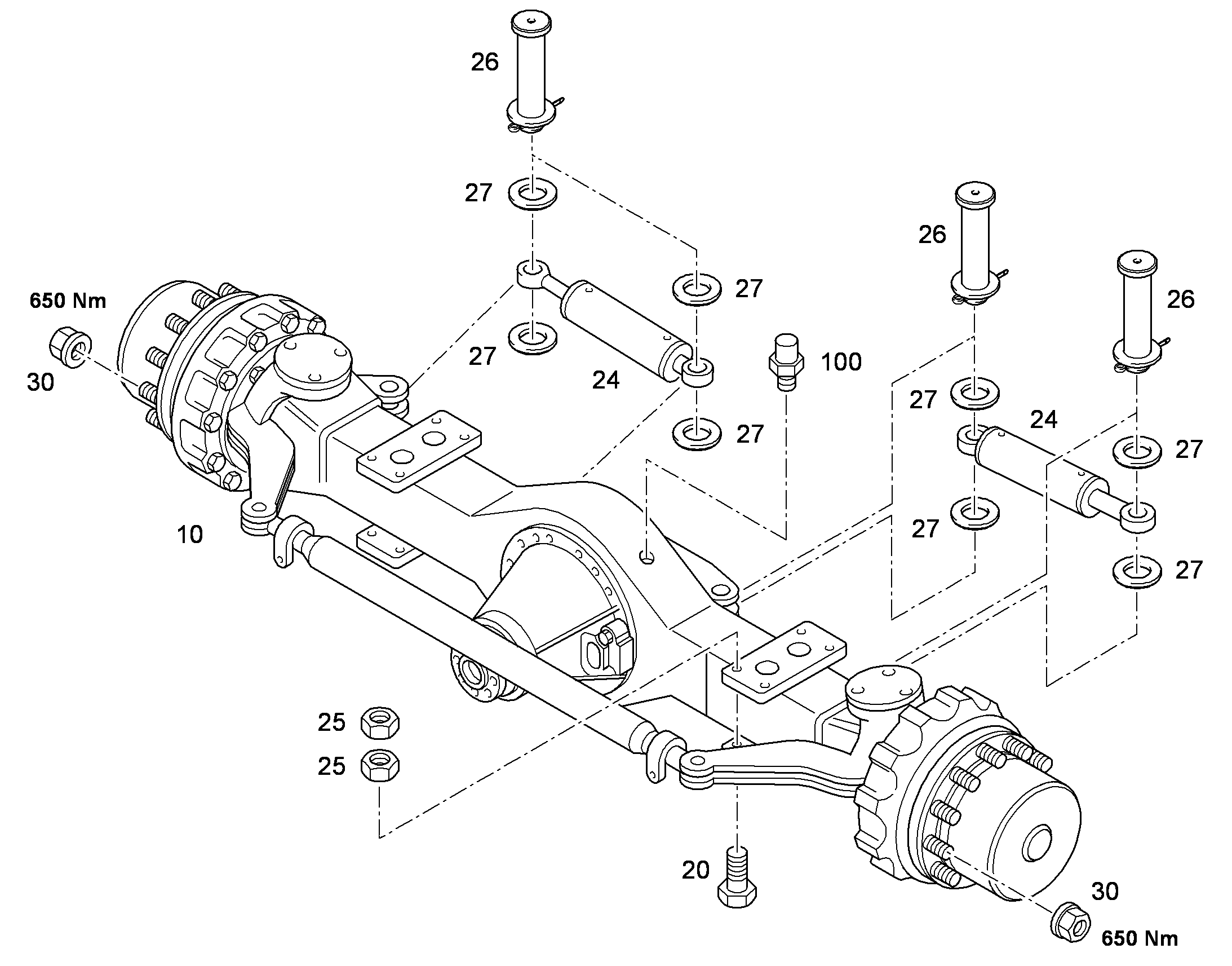 БОЛТ С ШЕСТИГРАННОЙ ГОЛОВКОЙ ISO 4014 M24X350 10.9 4002798 LIEBHERR