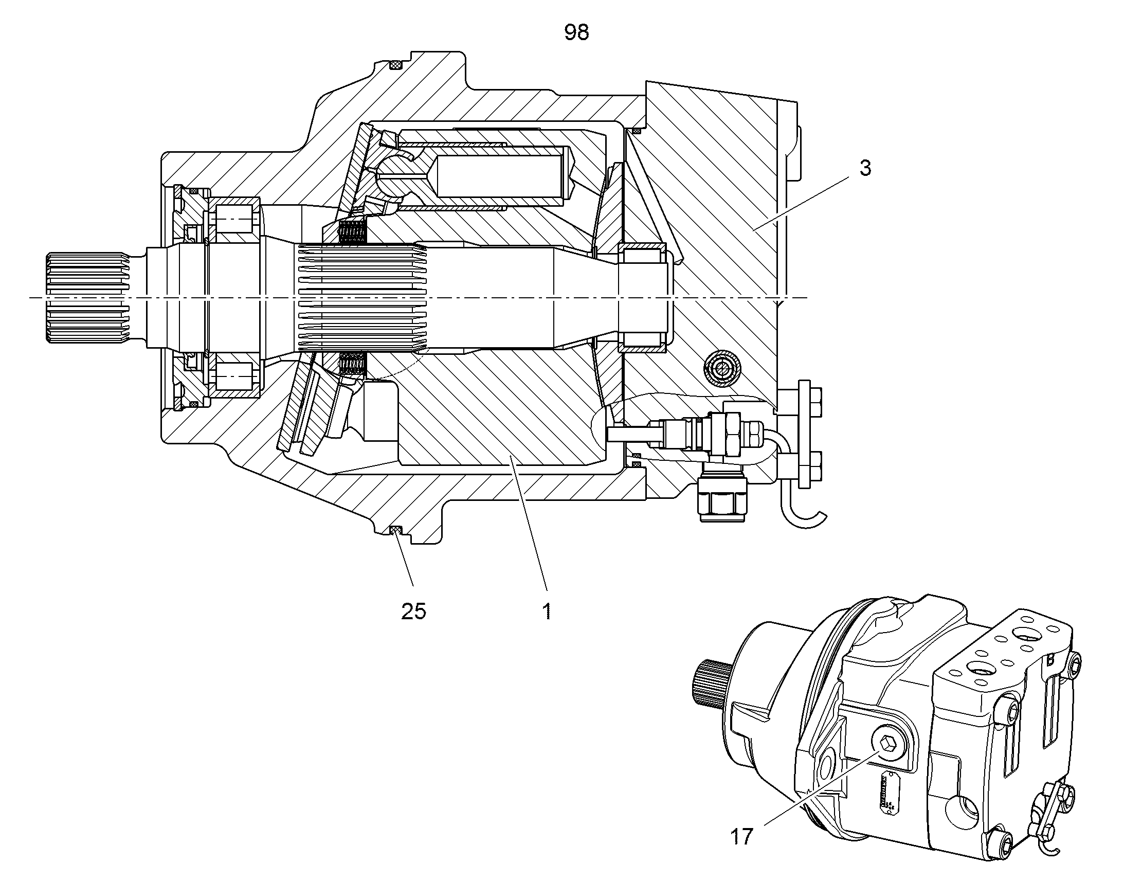 РЕМКОМПЛЕКТ ПРИВОДНОГО УЗЛА NG 250 9888974 LIEBHERR