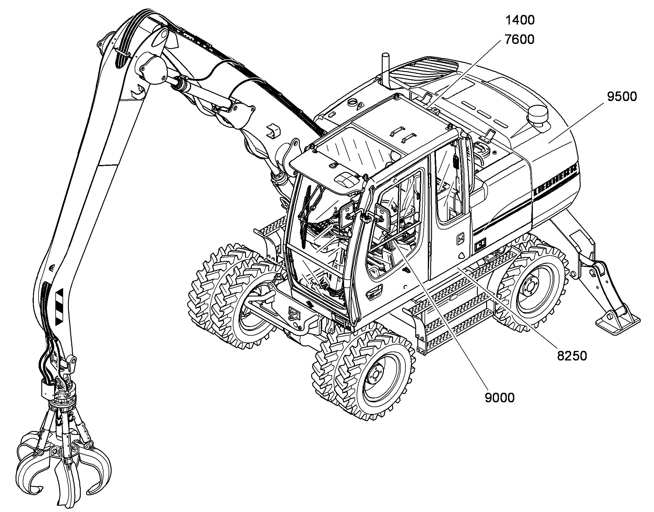 ПОВ. ПЛАТФОРМА ОСНОВНАЯ ЧАСТЬ 9629447 LIEBHERR