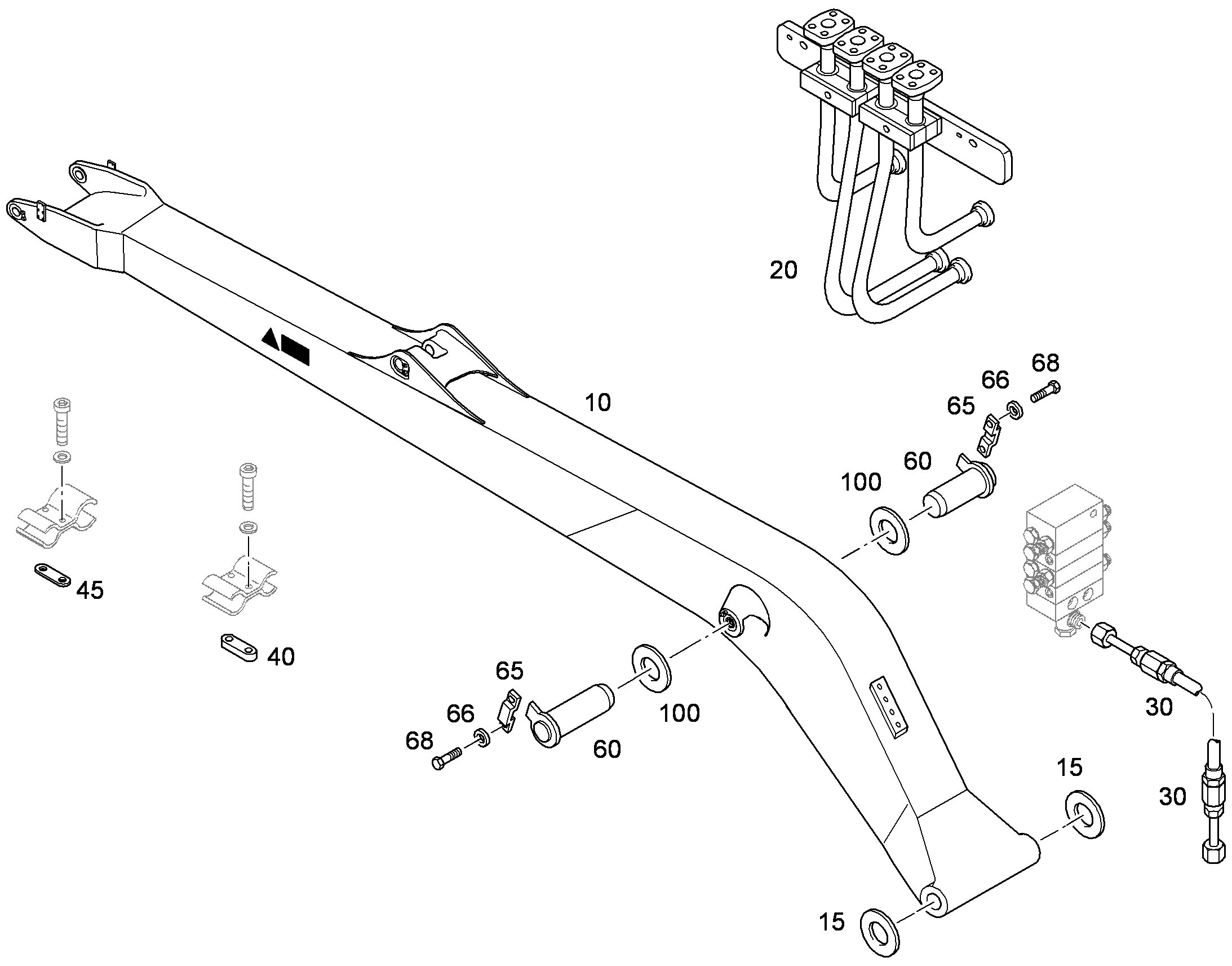 ЛИНИЯ НАПОРНАЯ 9635319 LIEBHERR