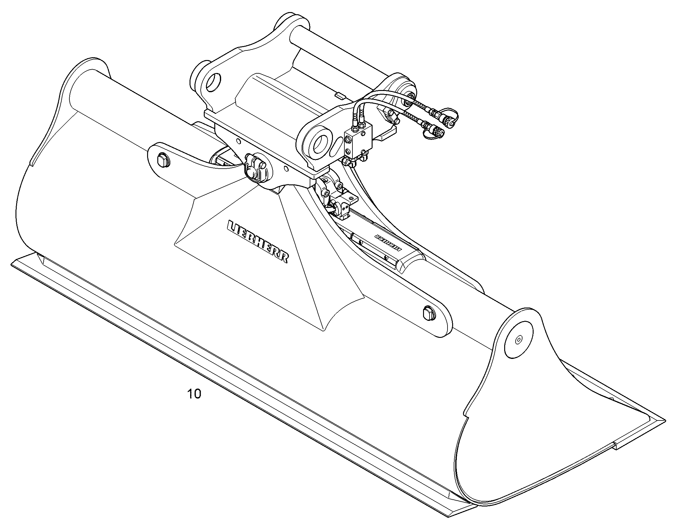 КОВШ КАНАВООЧИСТИТЕЛЯ 2200mm 1,4m³ 9644078 LIEBHERR