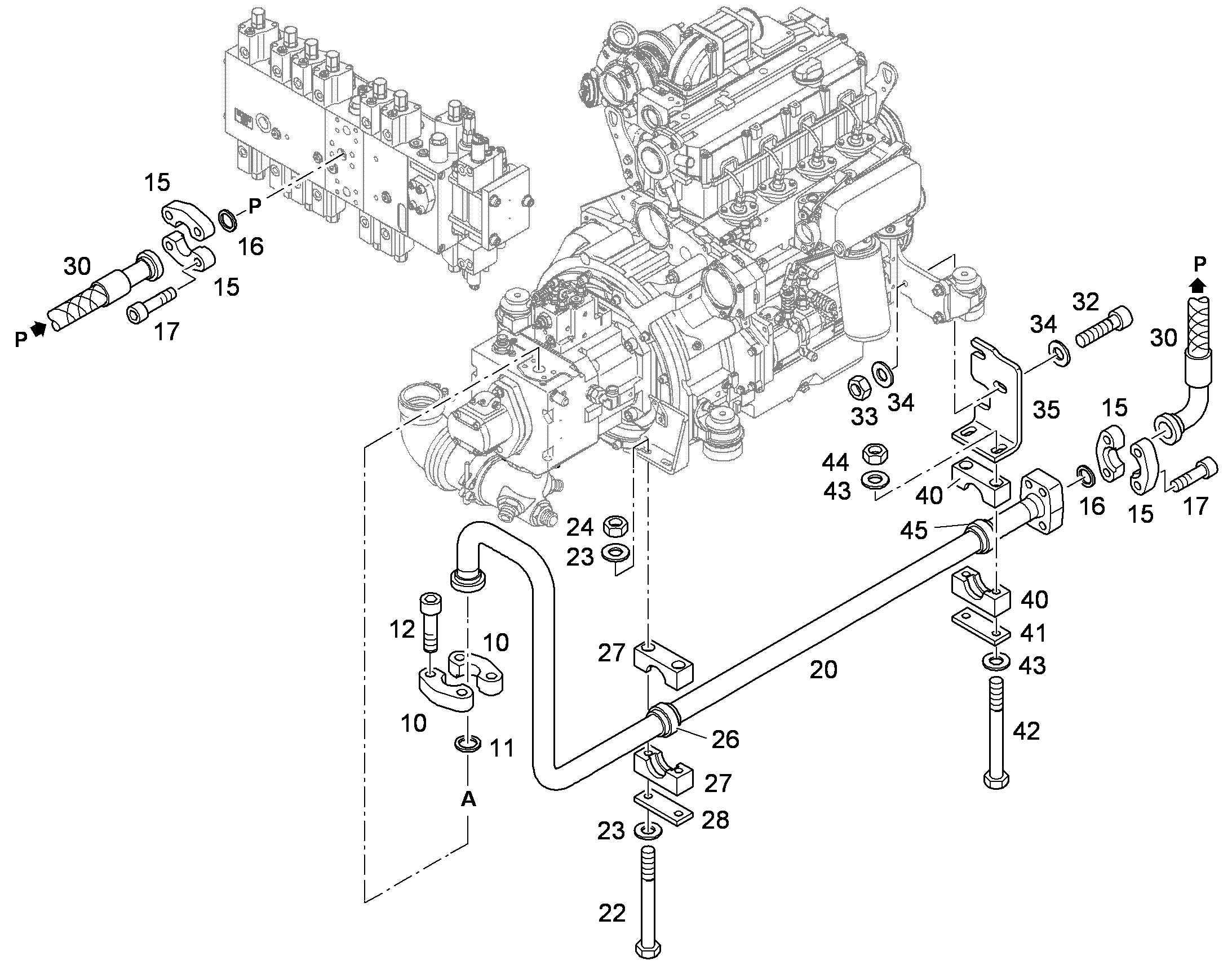 ШЛАНГ 25X950 10413339 LIEBHERR