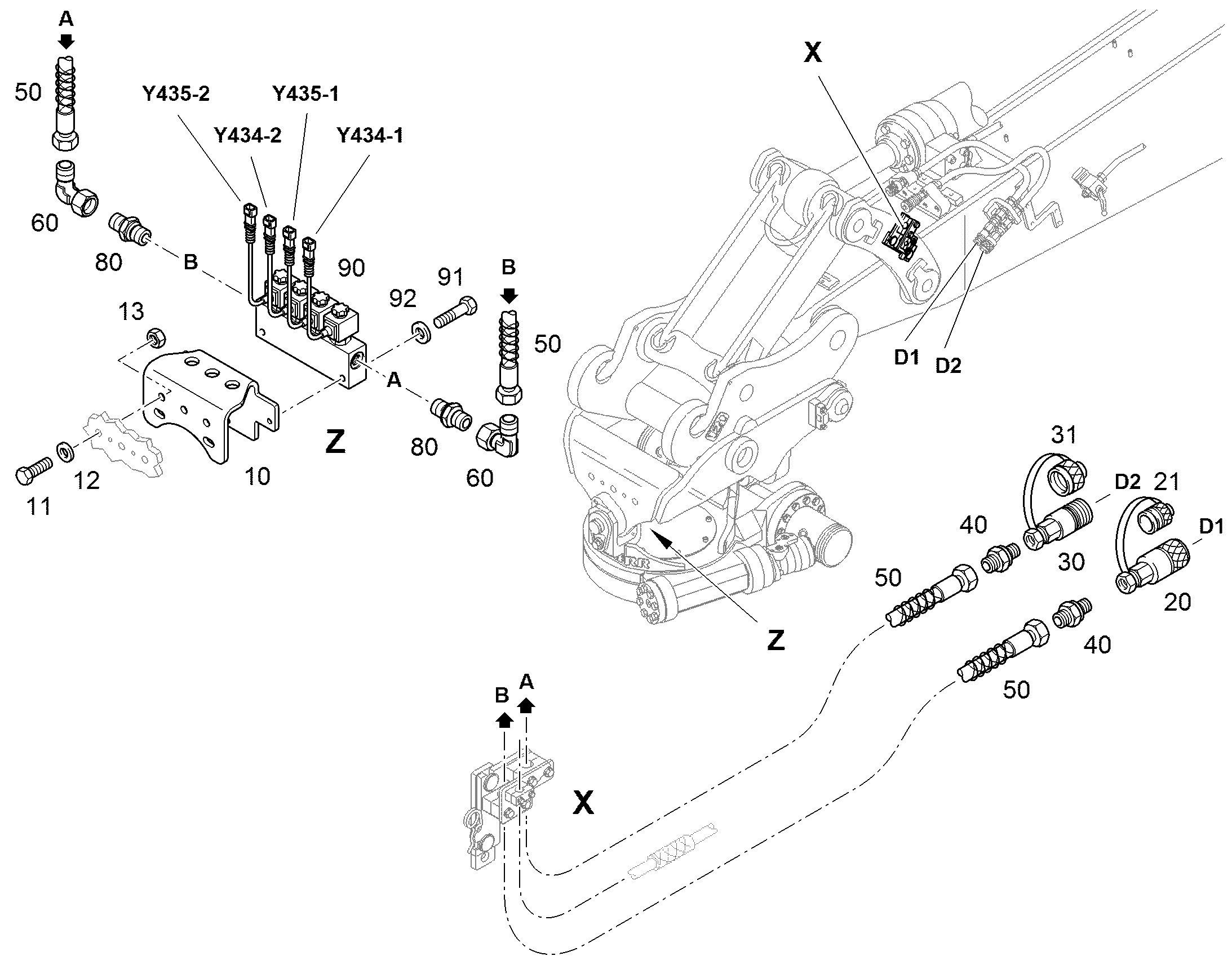 КЛАПАН ПЕРЕКЛЮЧАЮЩИЙ 10287220 LIEBHERR