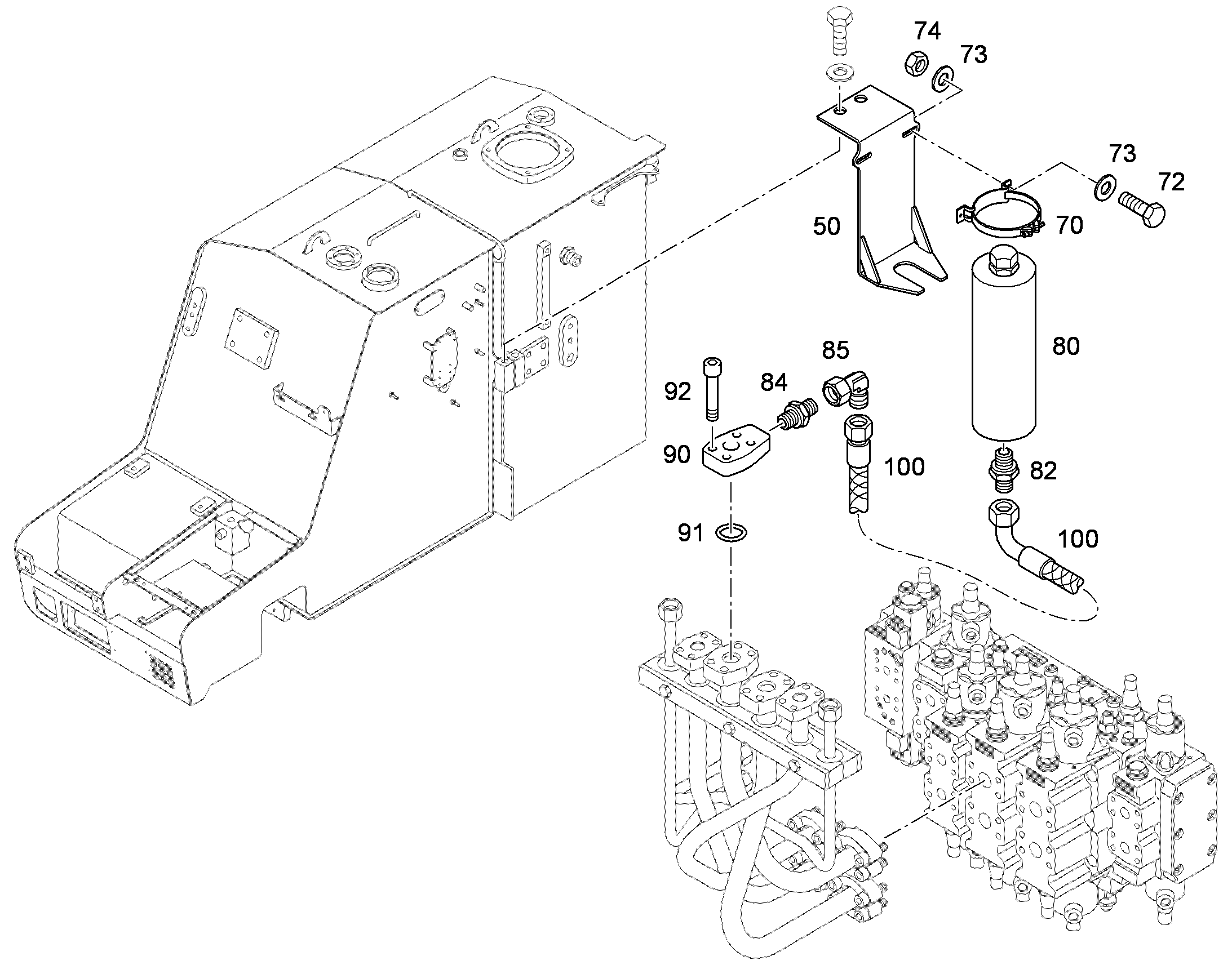 АККУМУЛЯТОР ПОРШНЕВОЙ 1l/350bar/25bar 10472802 LIEBHERR
