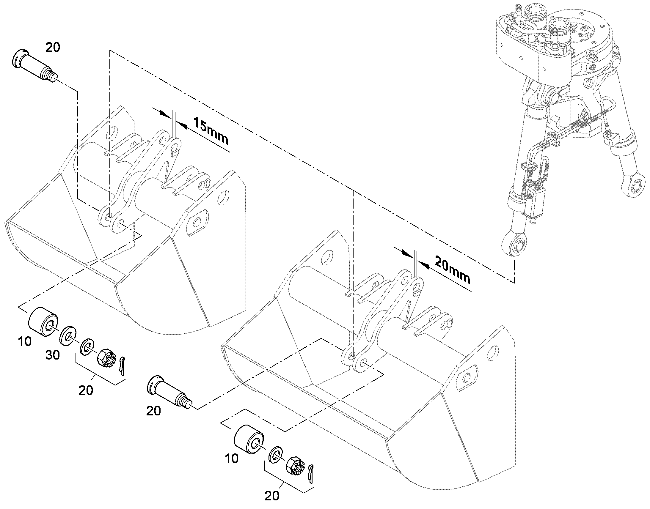 ГИЛЬЗА 45X100X80 9646233 LIEBHERR