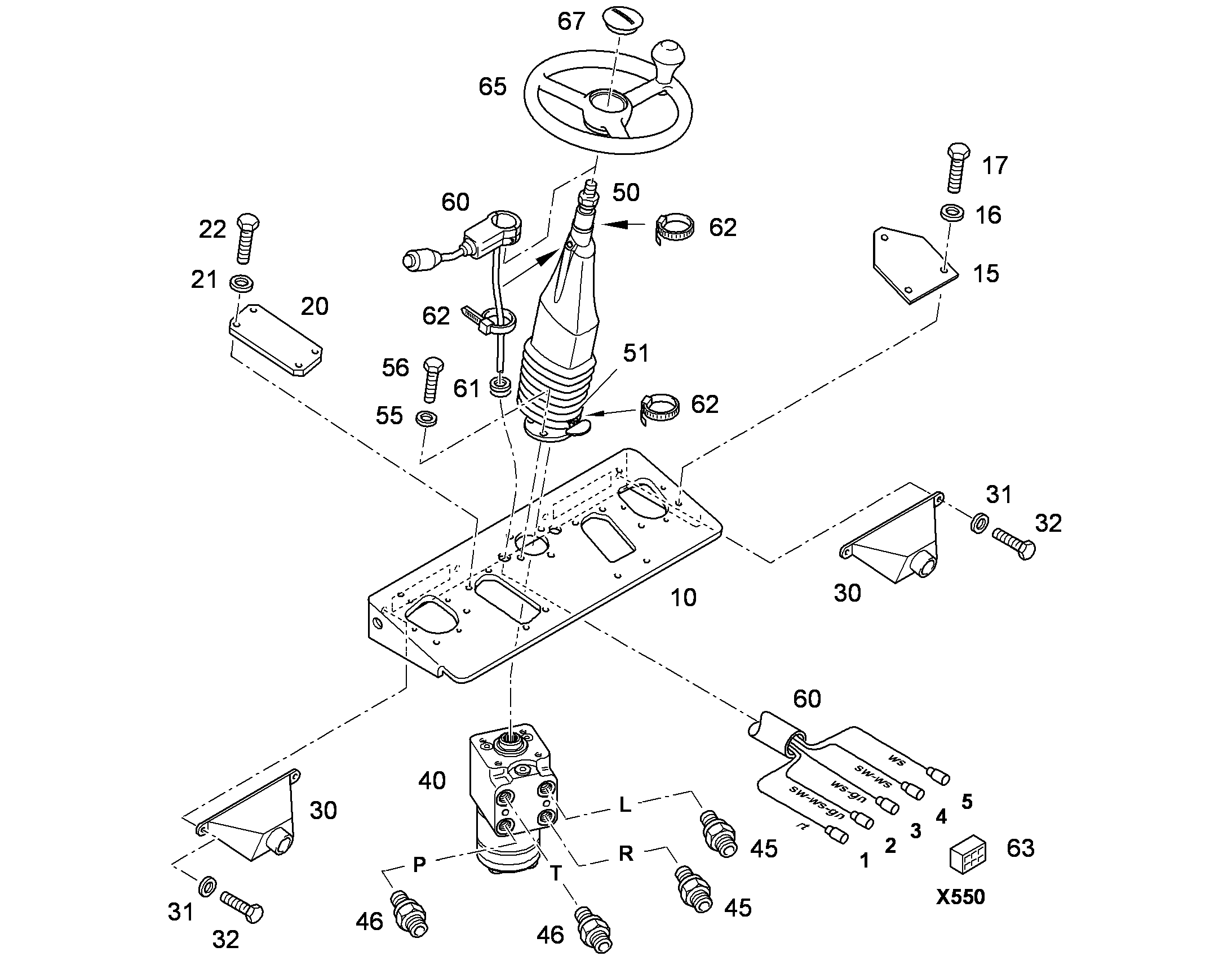 КОЛОНКА РУЛЕВАЯ 7030526 LIEBHERR