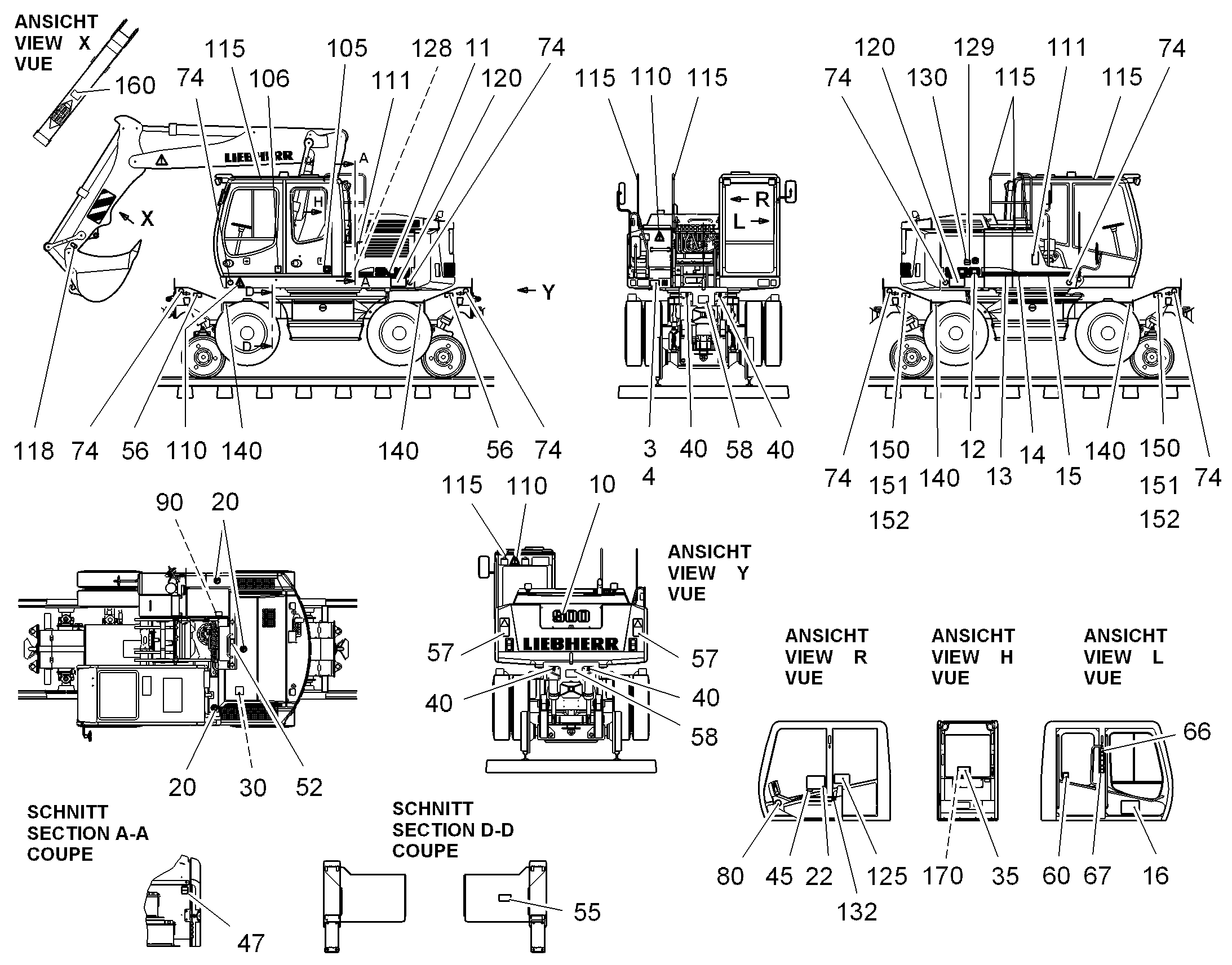 ТАБЛИЧКА NICHT BENUETZEN 90mmX30mm 94000107 LIEBHERR
