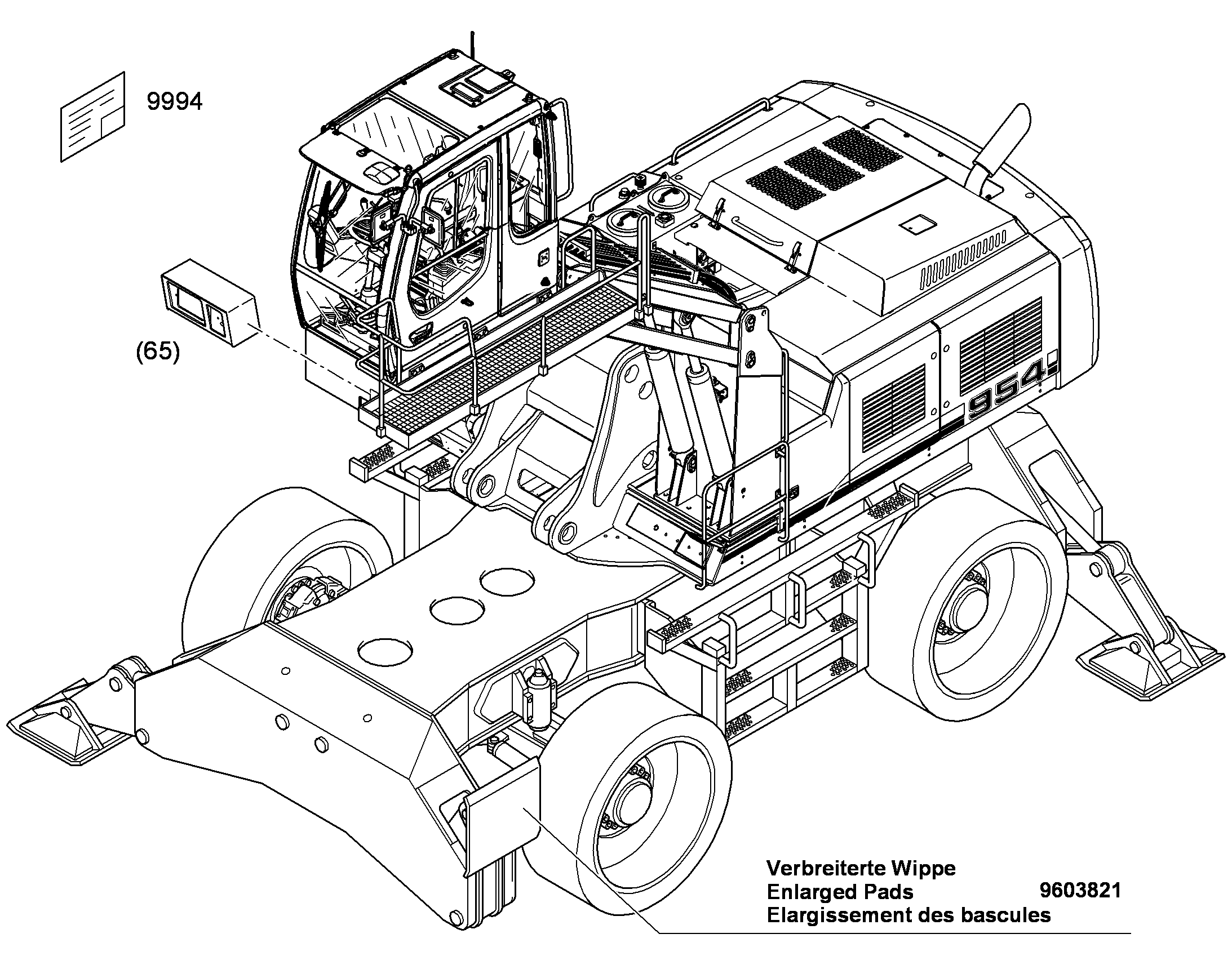 СХЕМА ОТВЕРСТИЙ 9623067 LIEBHERR