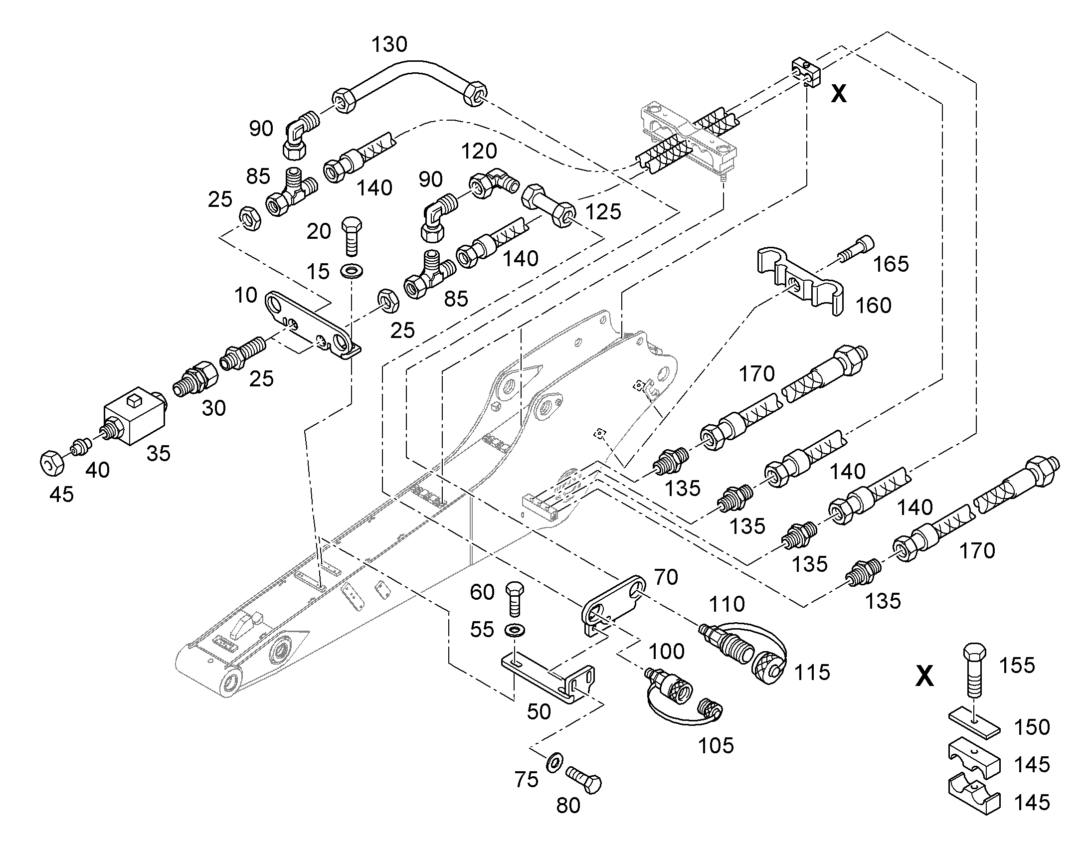 УГОЛЬНИК КРЕПЕЖНЫЙ 9641812 LIEBHERR