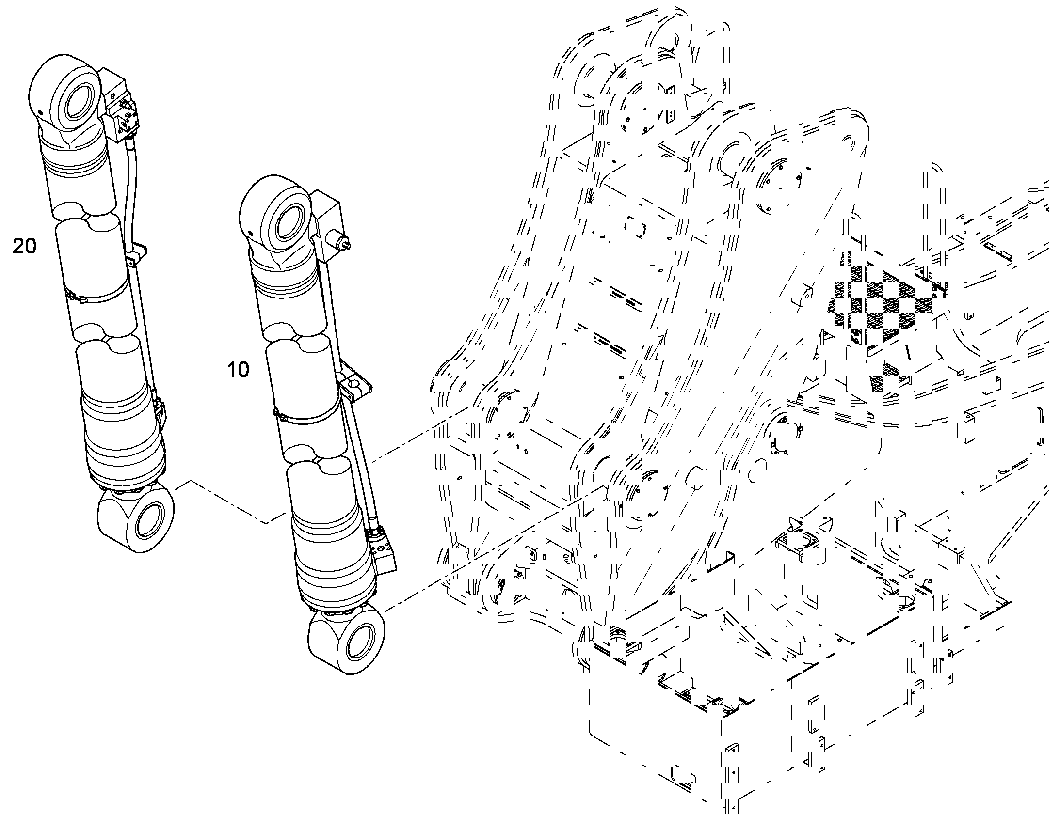 ПОДЪЕМНЫЙ ЦИЛИНДР СПРАВА 94001657 LIEBHERR