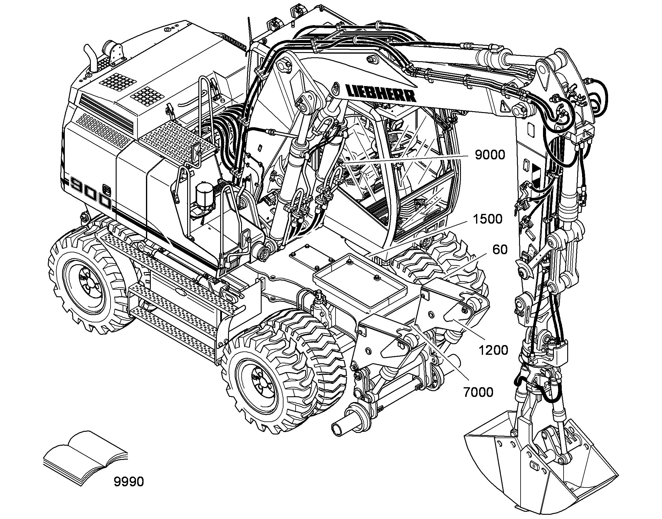 ГИДРАВЛИЧЕСКАЯ СИСТЕМА 9601290 LIEBHERR